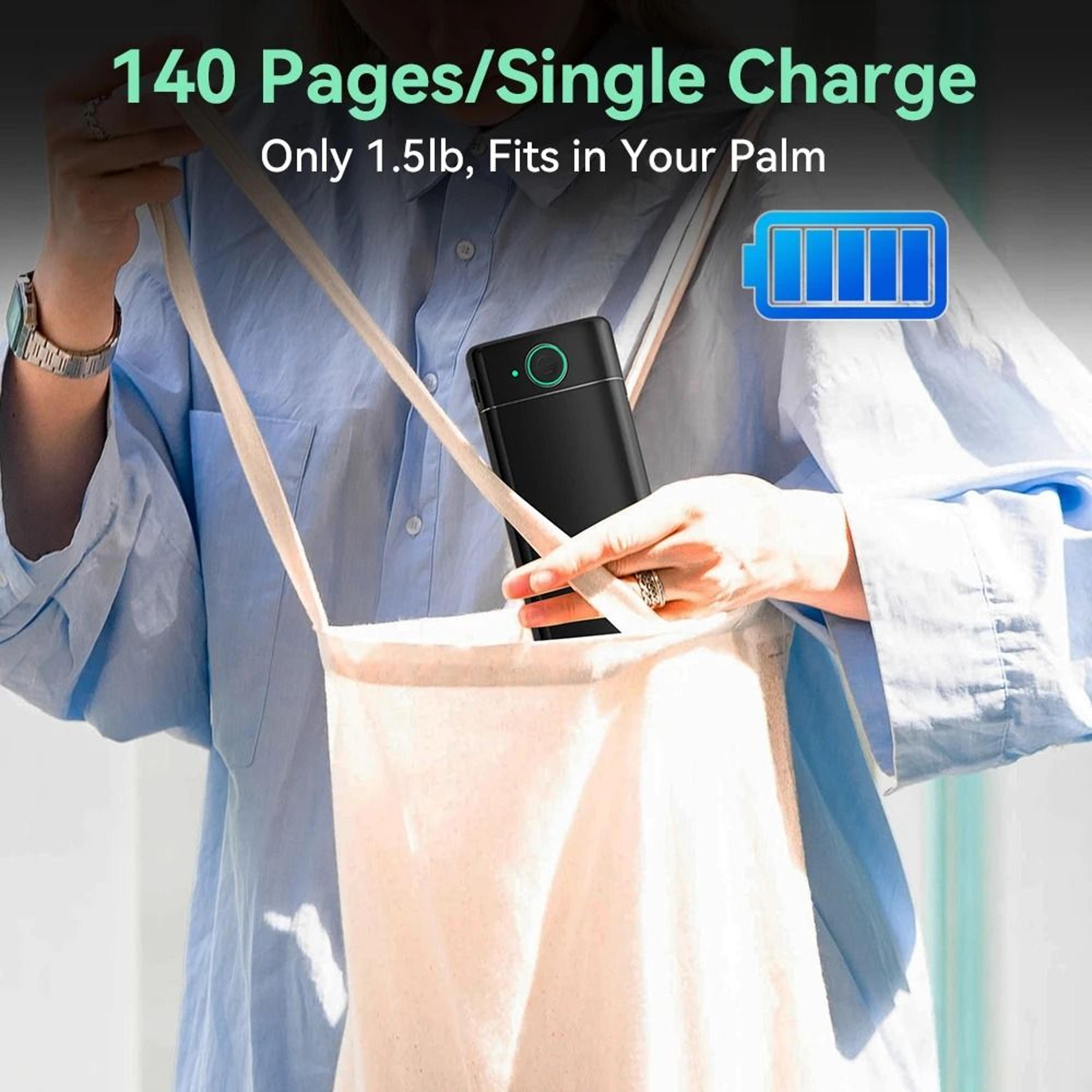 Portable A4 FullPage Wireless Thermal Document Printer 5