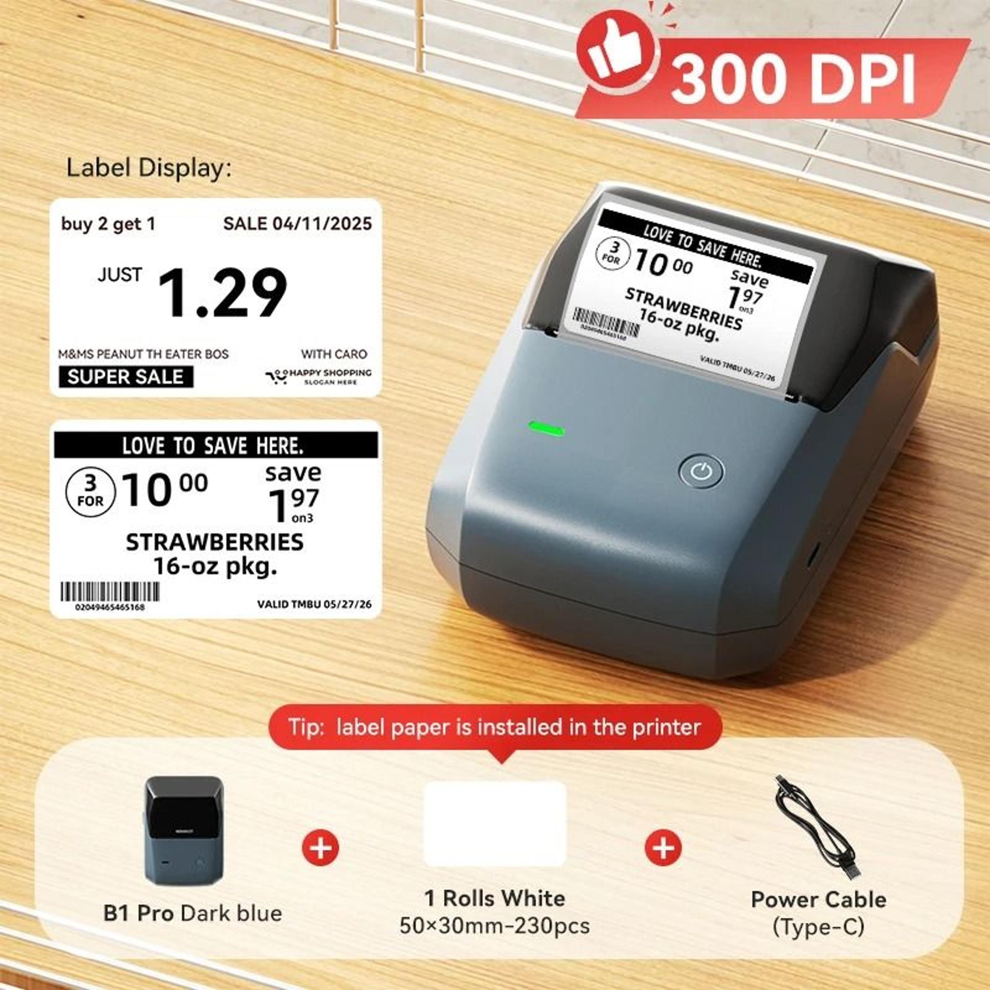 Wireless MediumFormat Direct Thermal Label Printer 7
