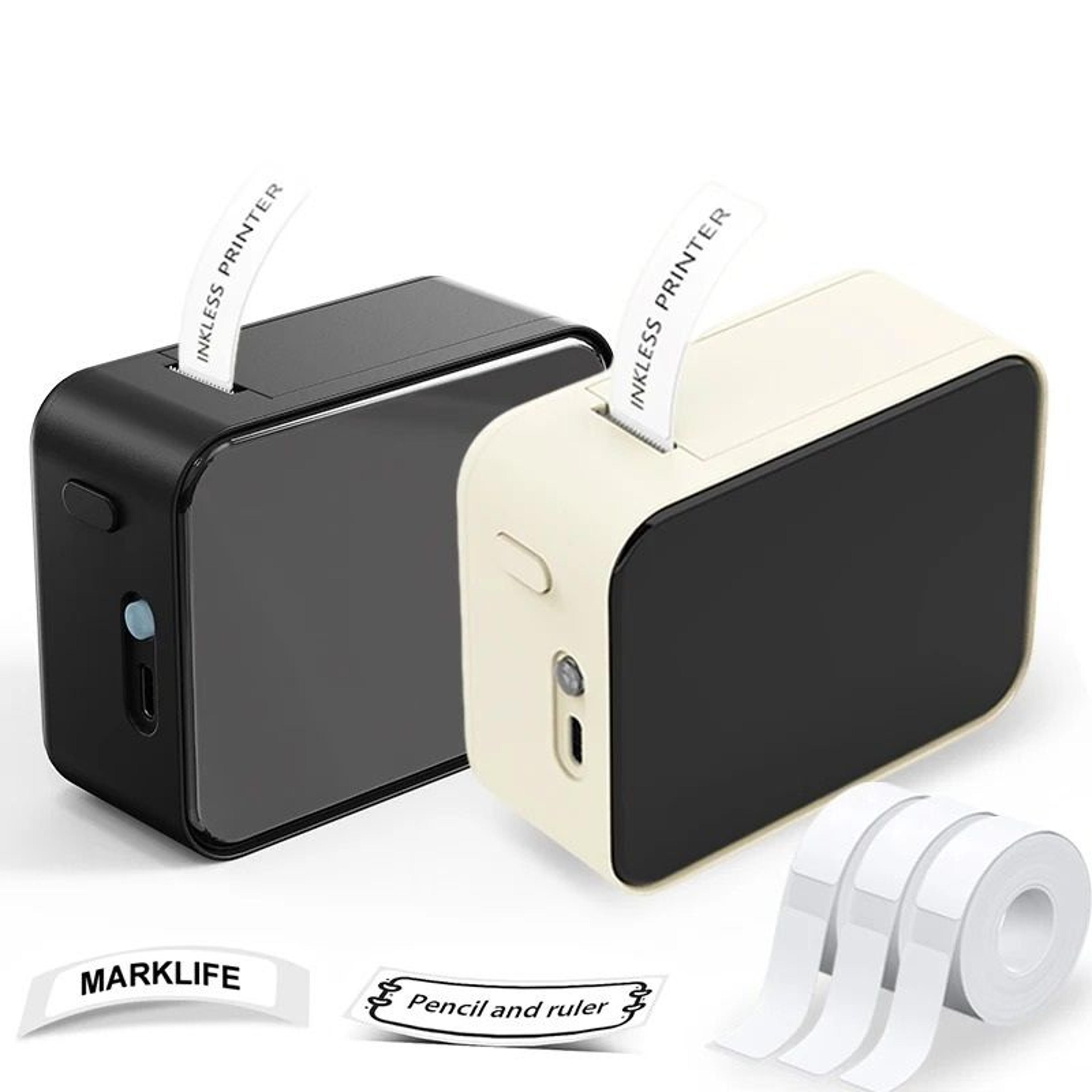 Mini Wireless Bluetooth Thermal Label Printer  Sticker Tape Set 0