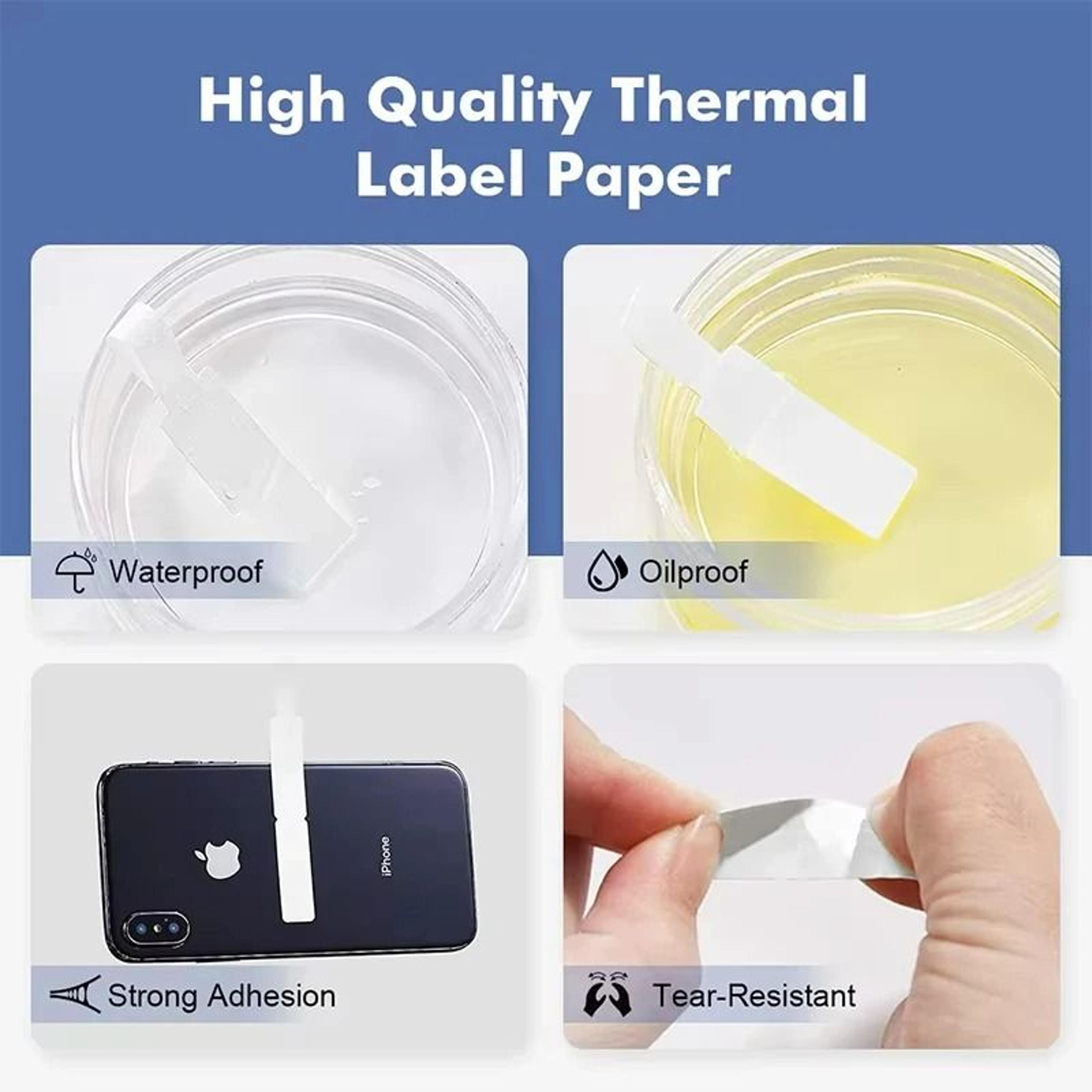 MediumFormat Waterproof Thermal Label Tape Rolls Cable Color  PreCut Series 2