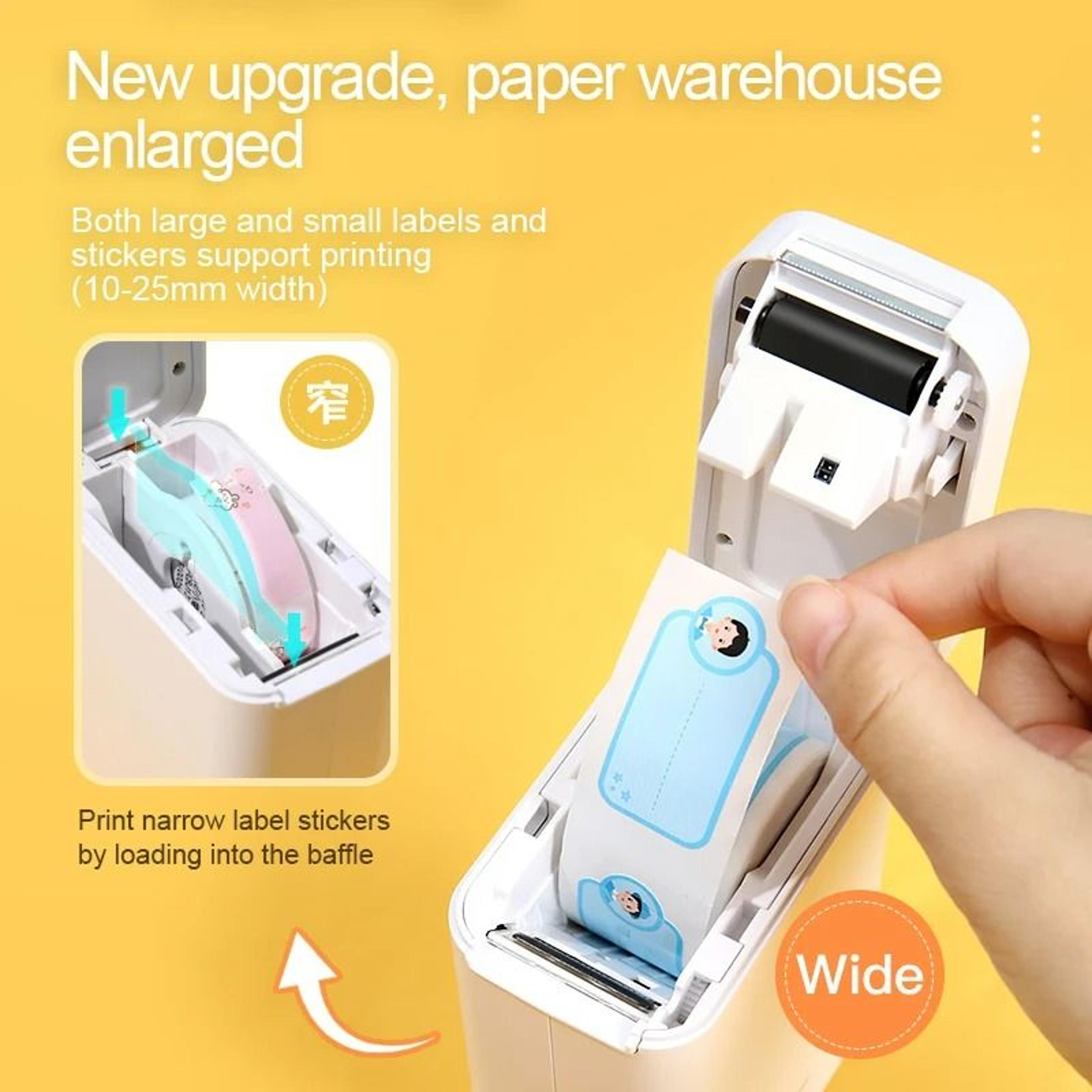 Wireless Direct Thermal Label Printer 10mm25mm Adjustable Format 4