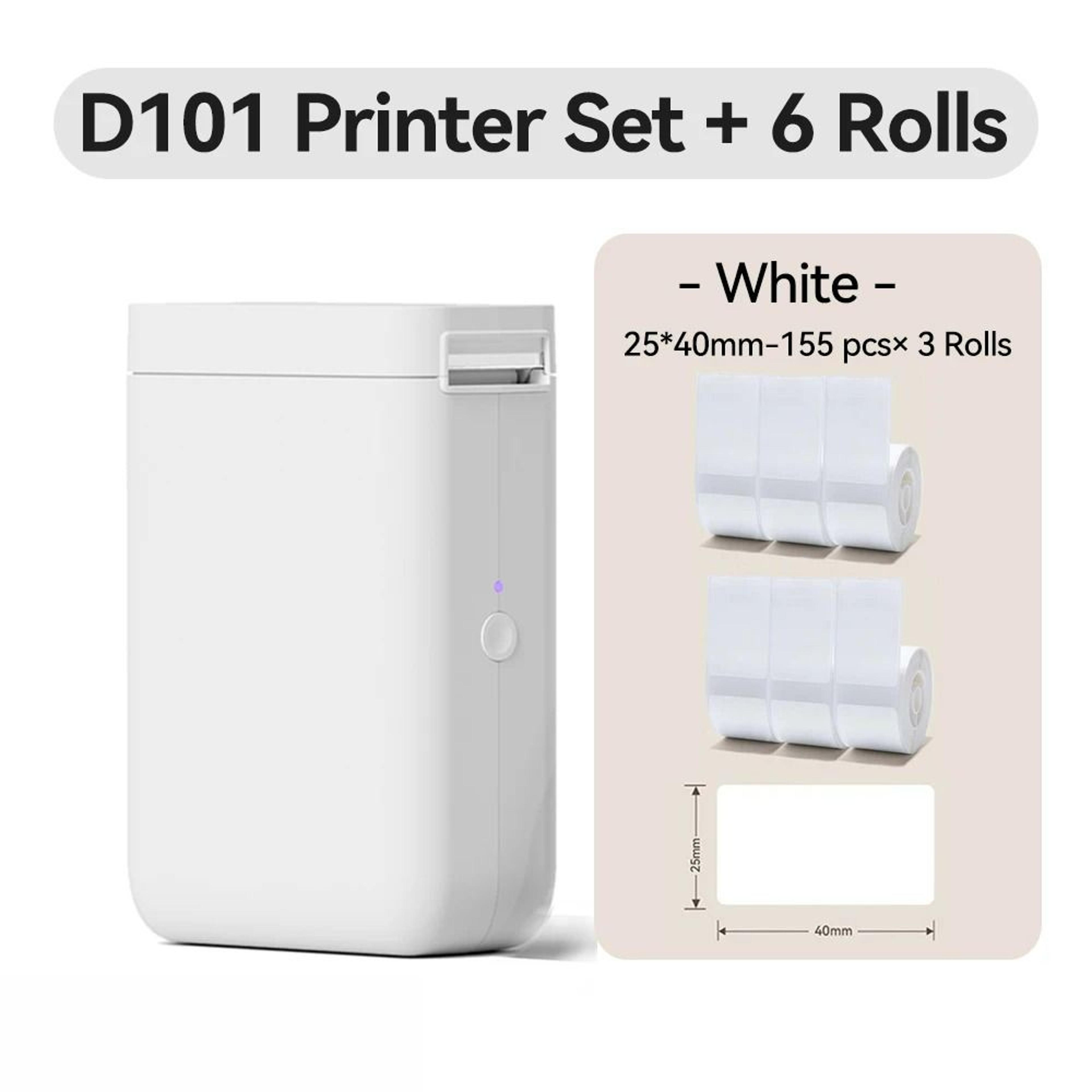 Wireless Direct Thermal Label Printer 10mm25mm Adjustable Format 10