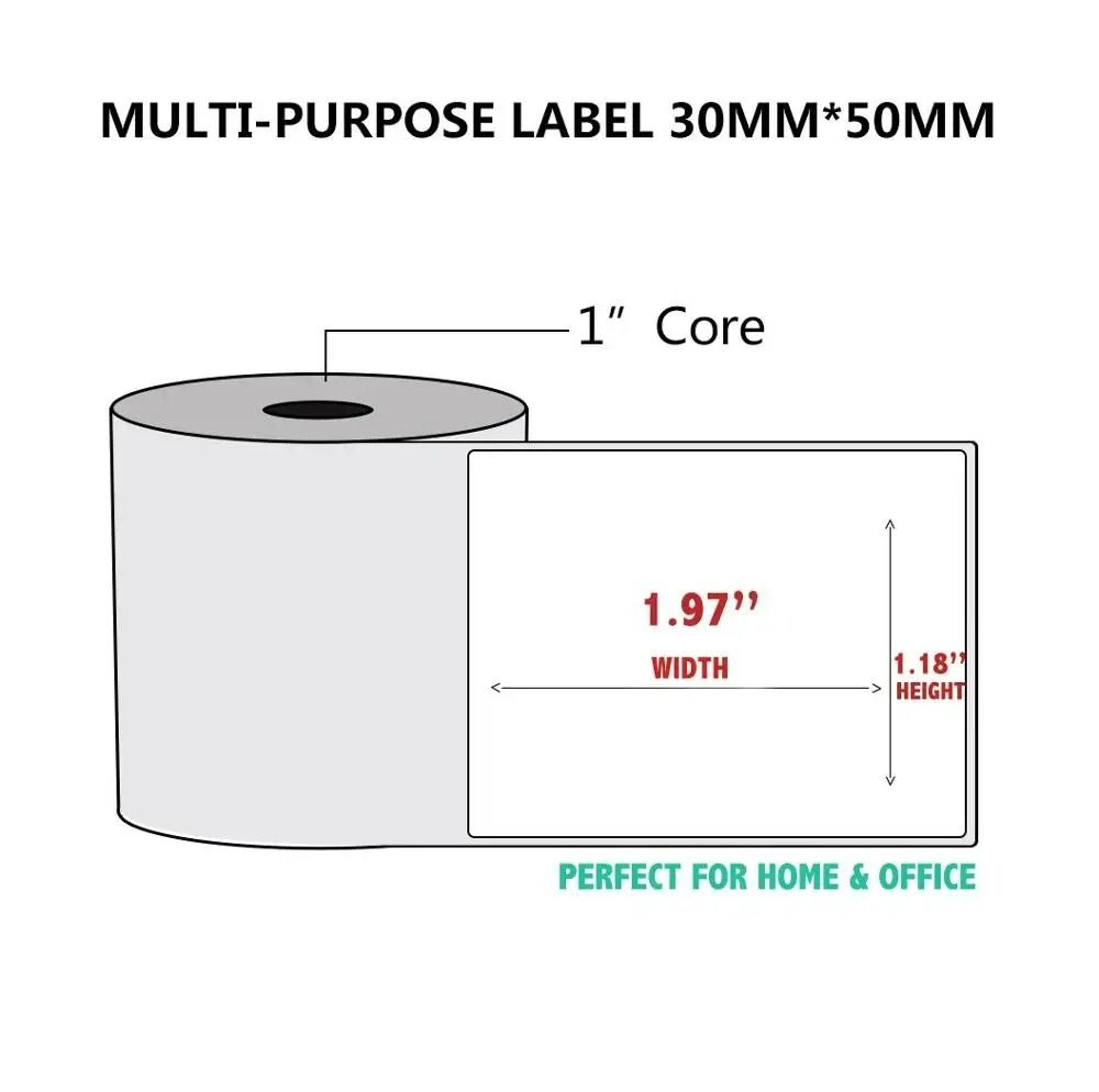 Direct Thermal Label Paper Rolls 10 Rolls Pack 13