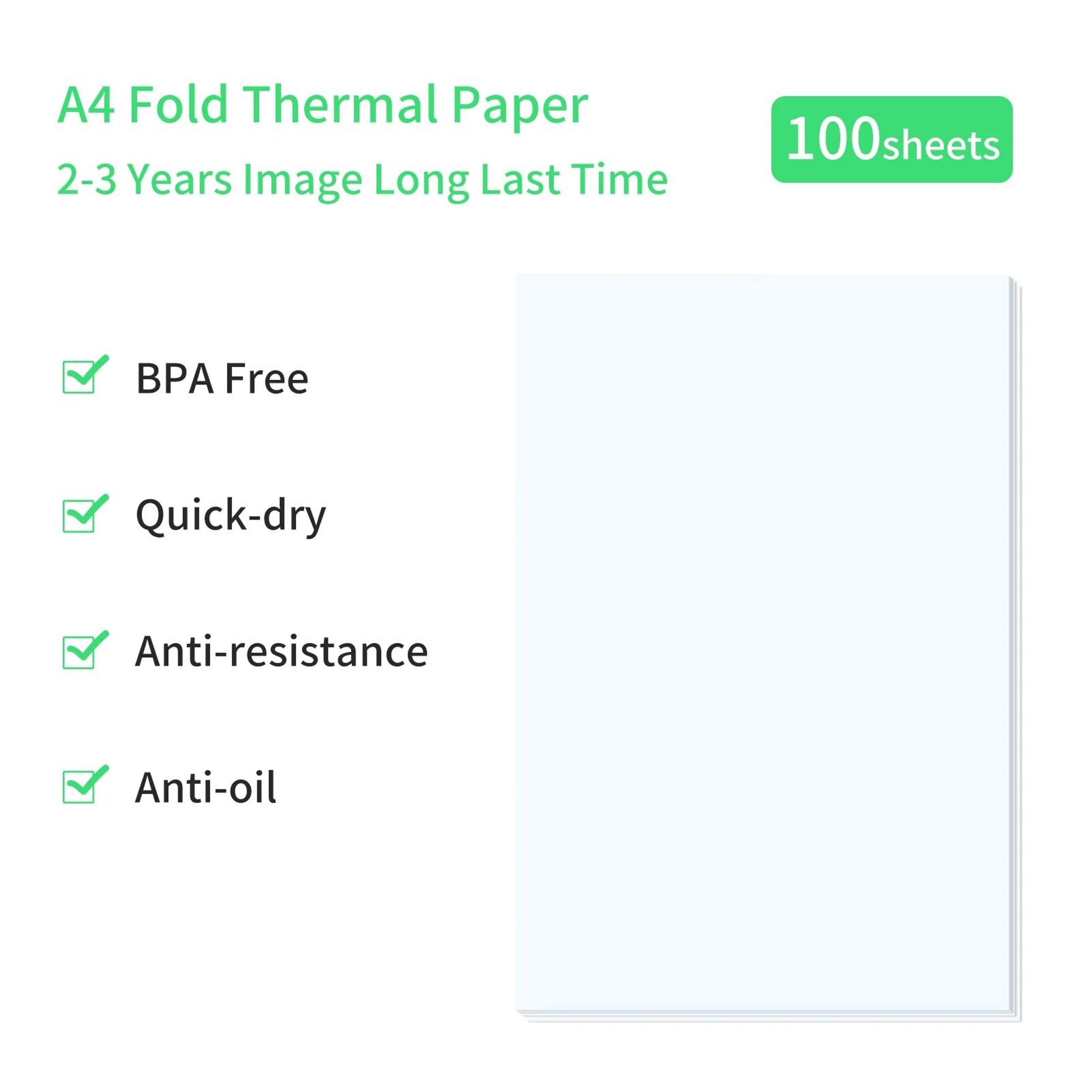 Fanfold Direct Thermal A4US Letter Document Paper Fanfold Stack Format 10