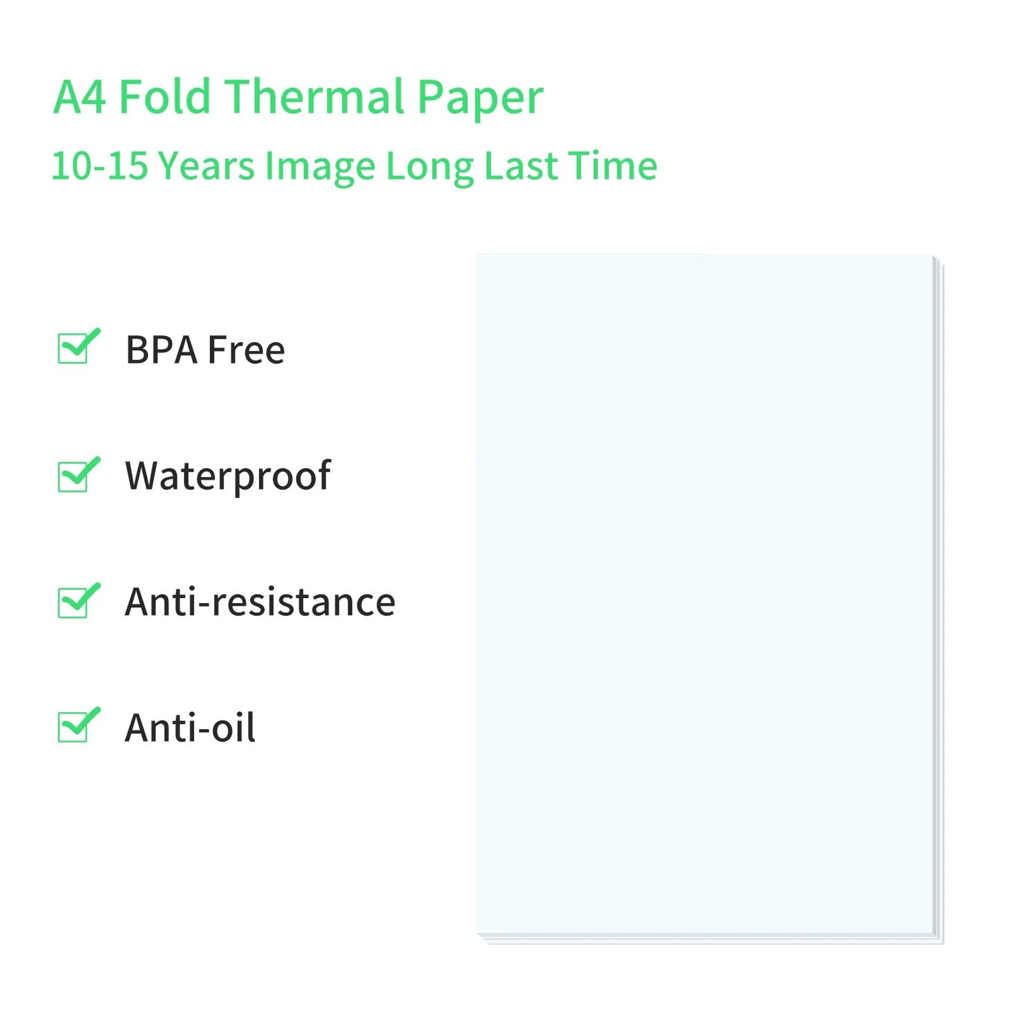 Fanfold Direct Thermal A4US Letter Document Paper Fanfold Stack Format 8