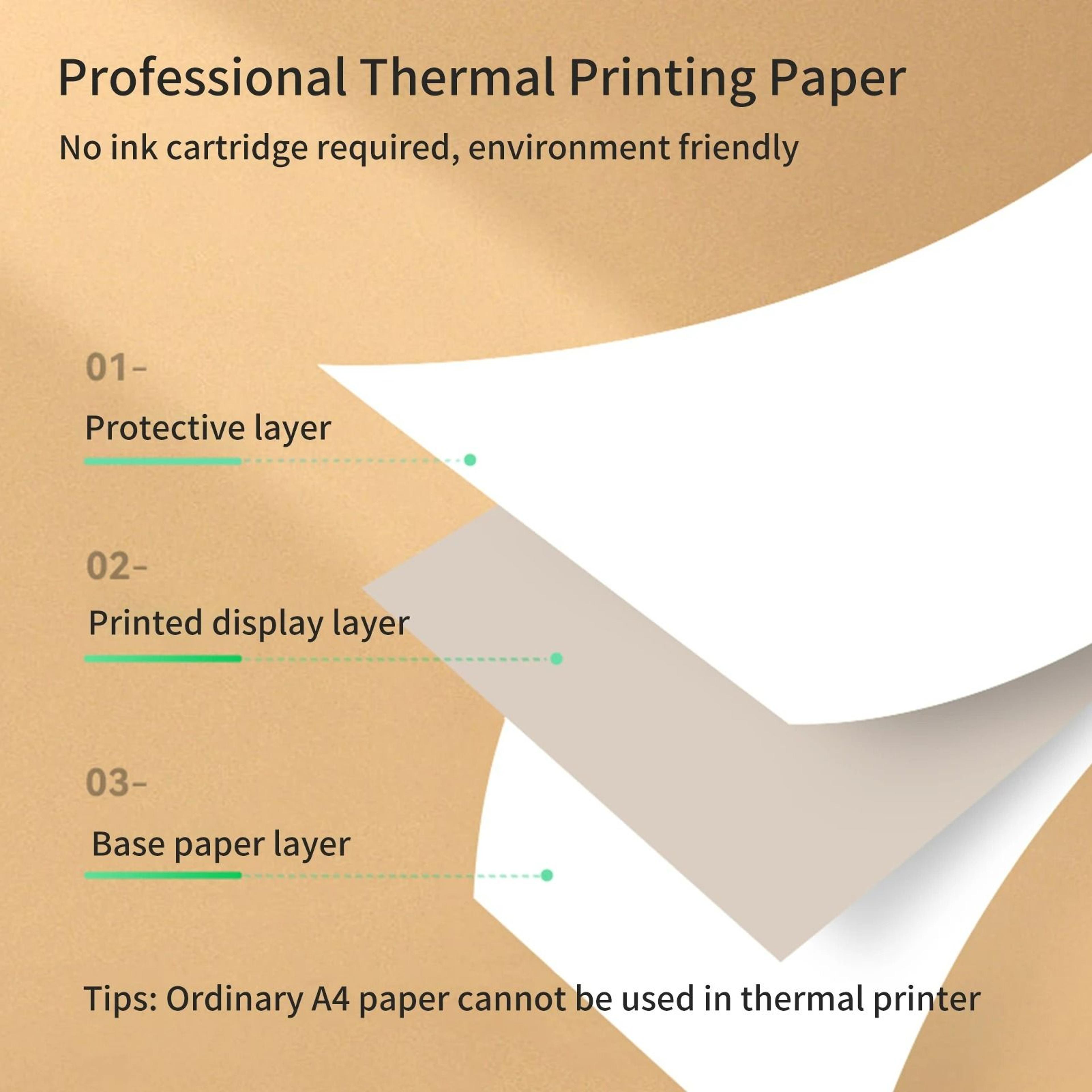 Fanfold Direct Thermal A4US Letter Document Paper Fanfold Stack Format 4