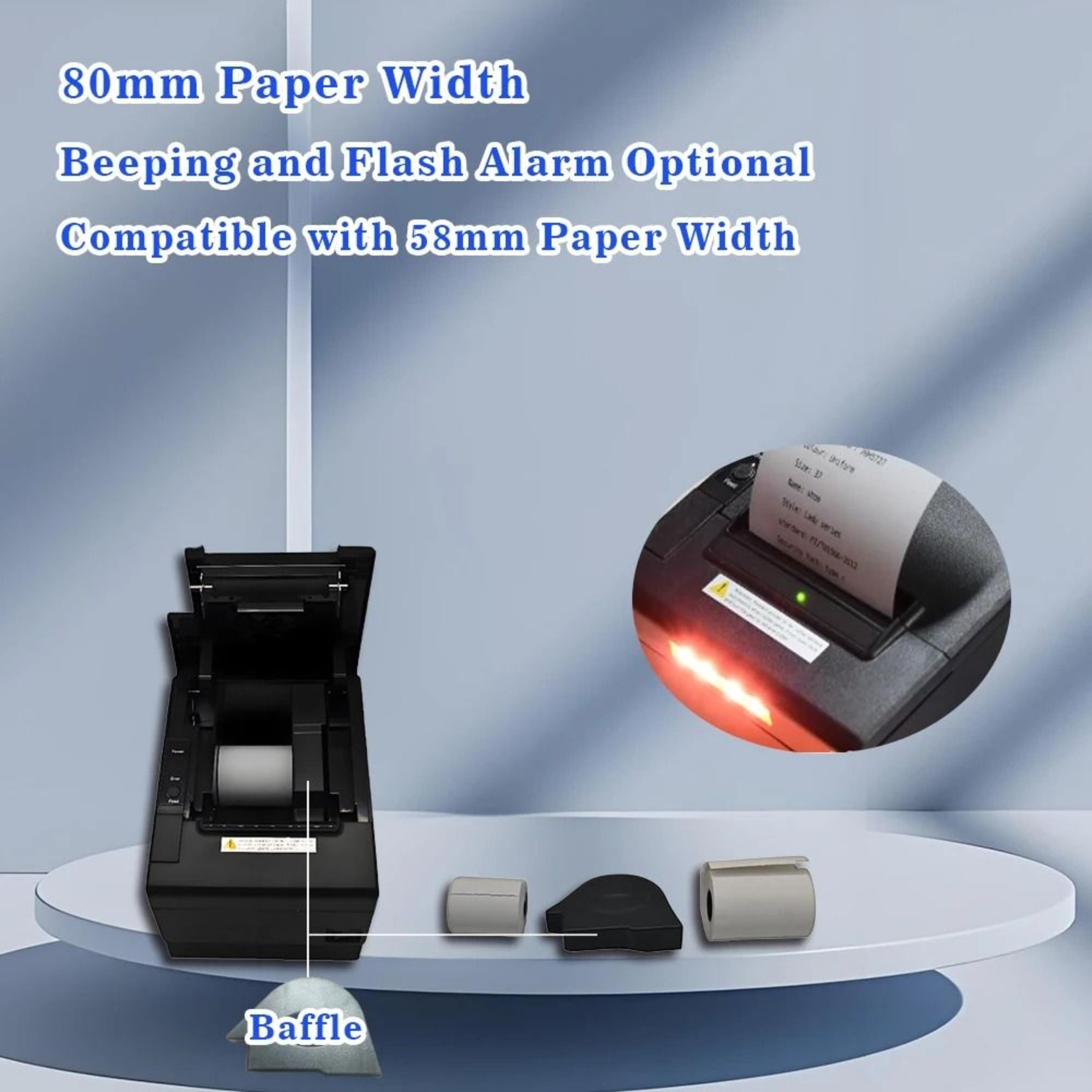 80mm Commercial Thermal POS Receipt Printer With AutoCutter MultiInterface Series 5
