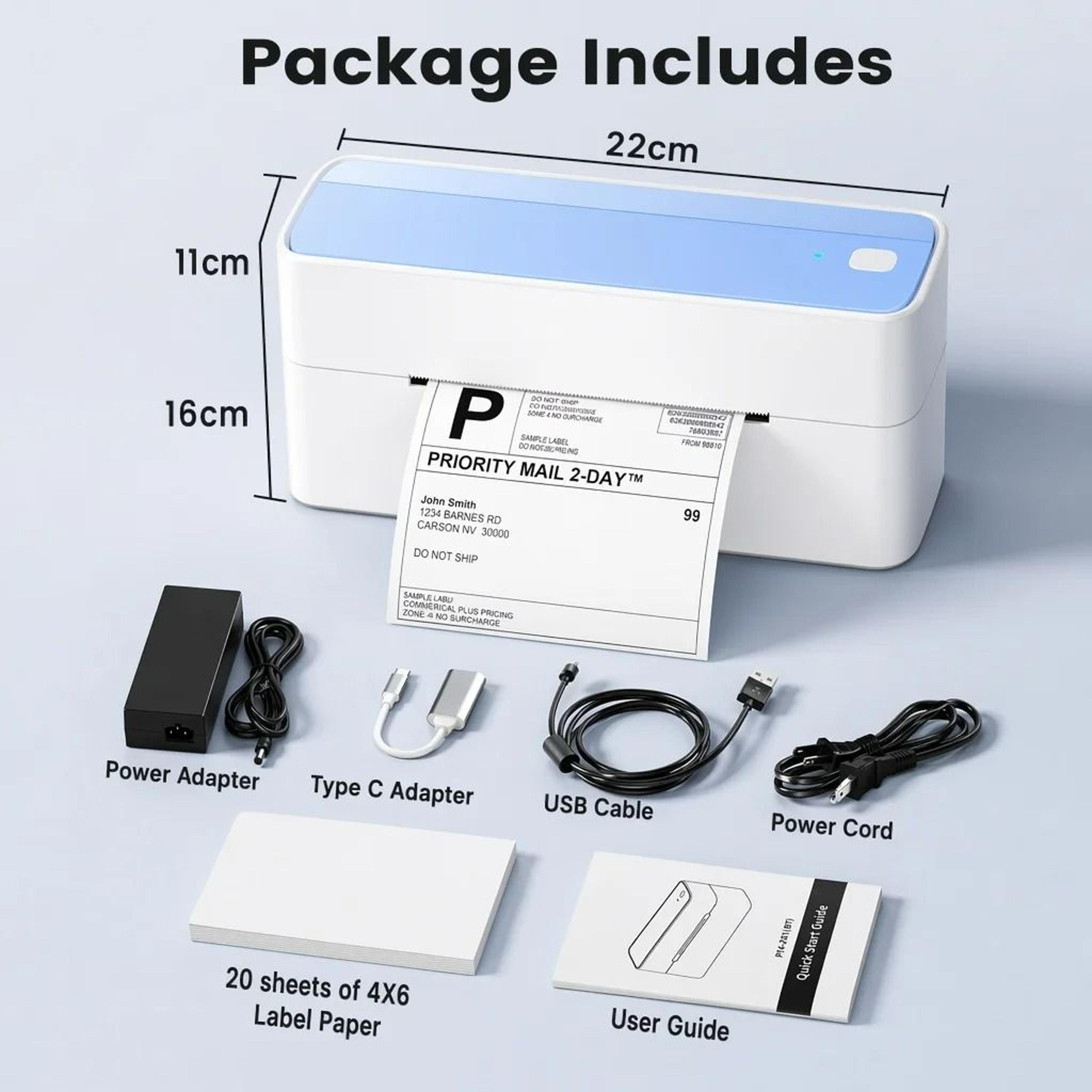 Wireless Bluetooth Thermal Shipping Label Printer 4x6 14