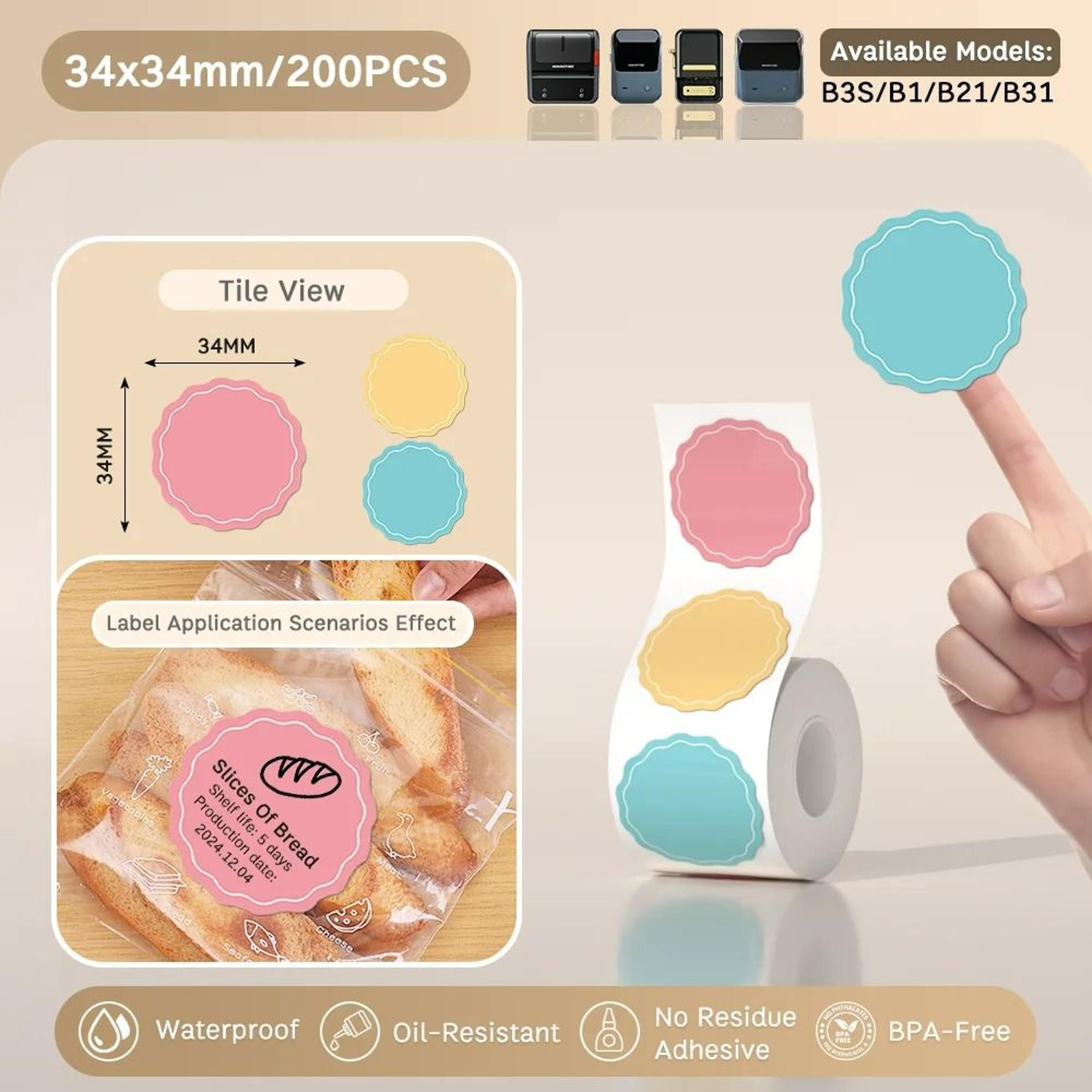 Waterproof SelfAdhesive Thermal Label Paper Rolls For Portable Printer 9