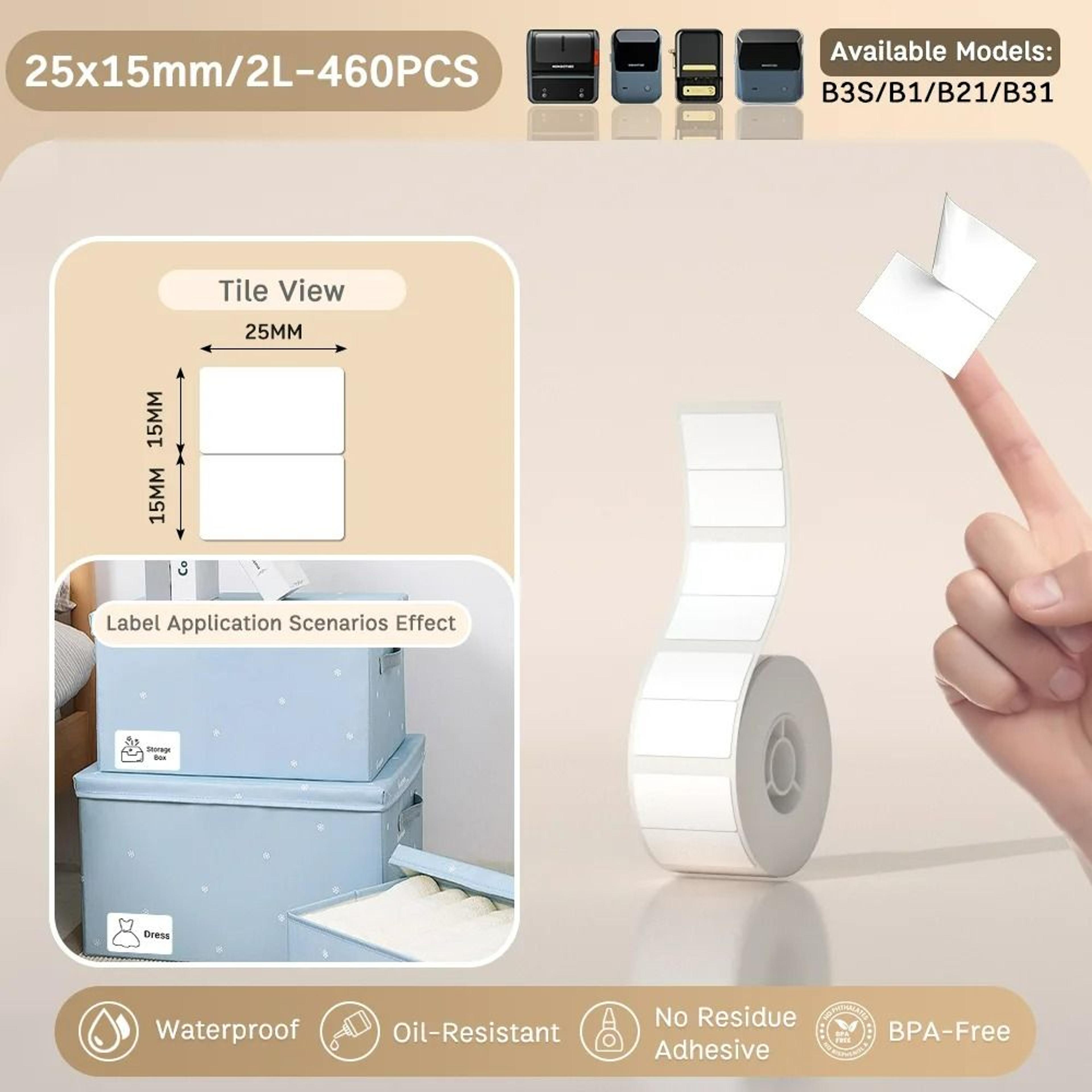 Waterproof SelfAdhesive Thermal Label Paper Rolls For Portable Printer 14