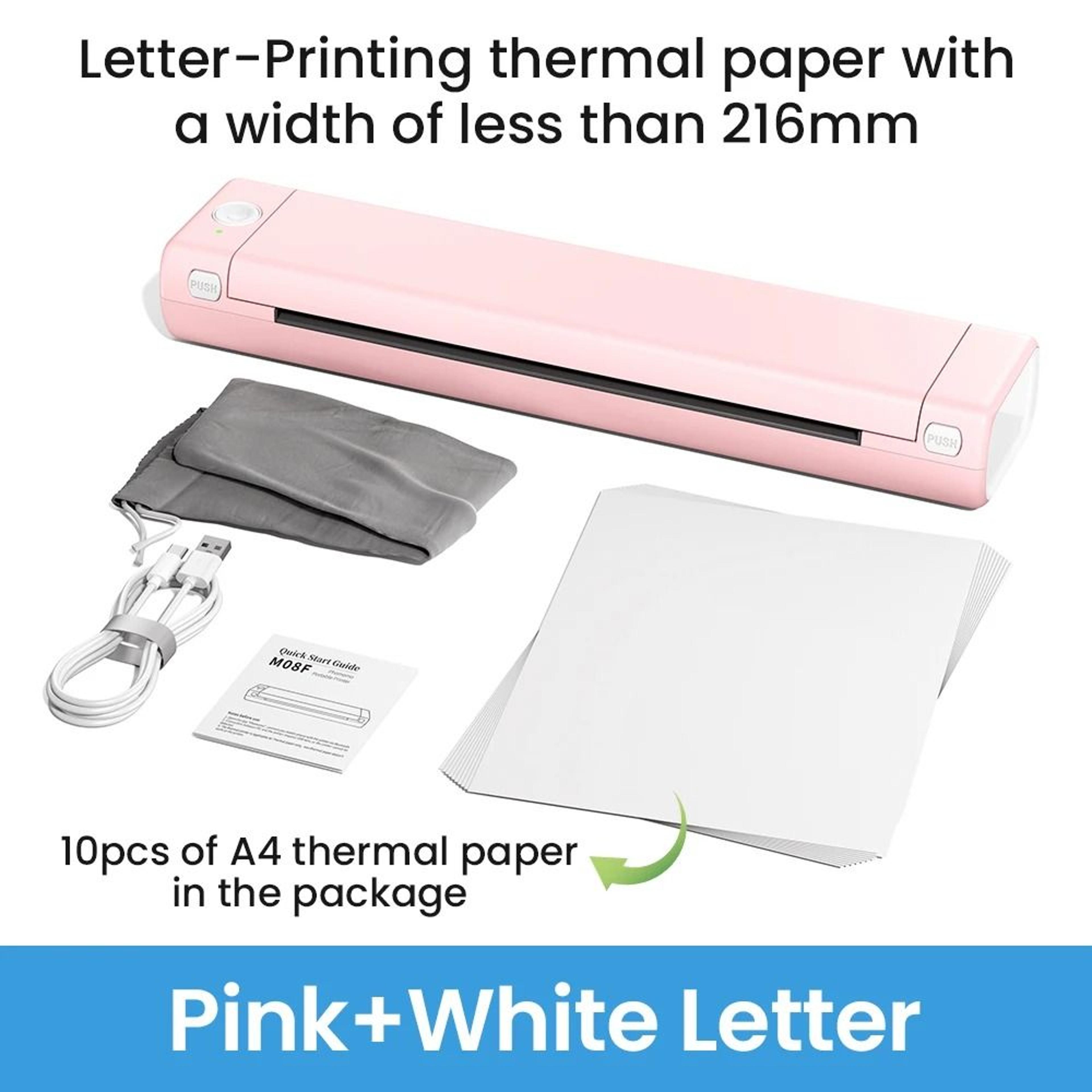 Portable Wireless A4 Thermal Printer For Documents And Stencils 14
