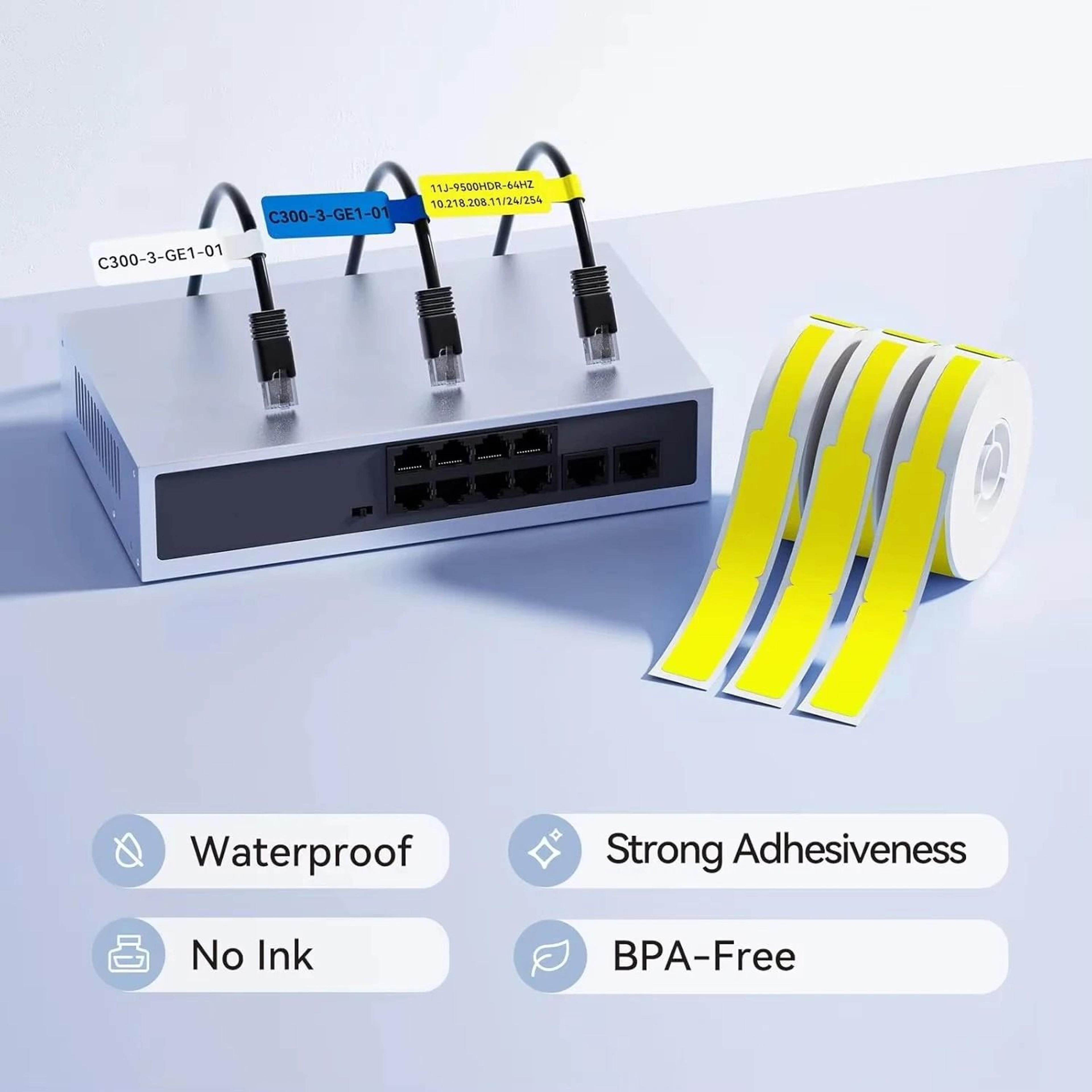 Waterproof Cable Label Sticker Rolls For Mini Printer 5