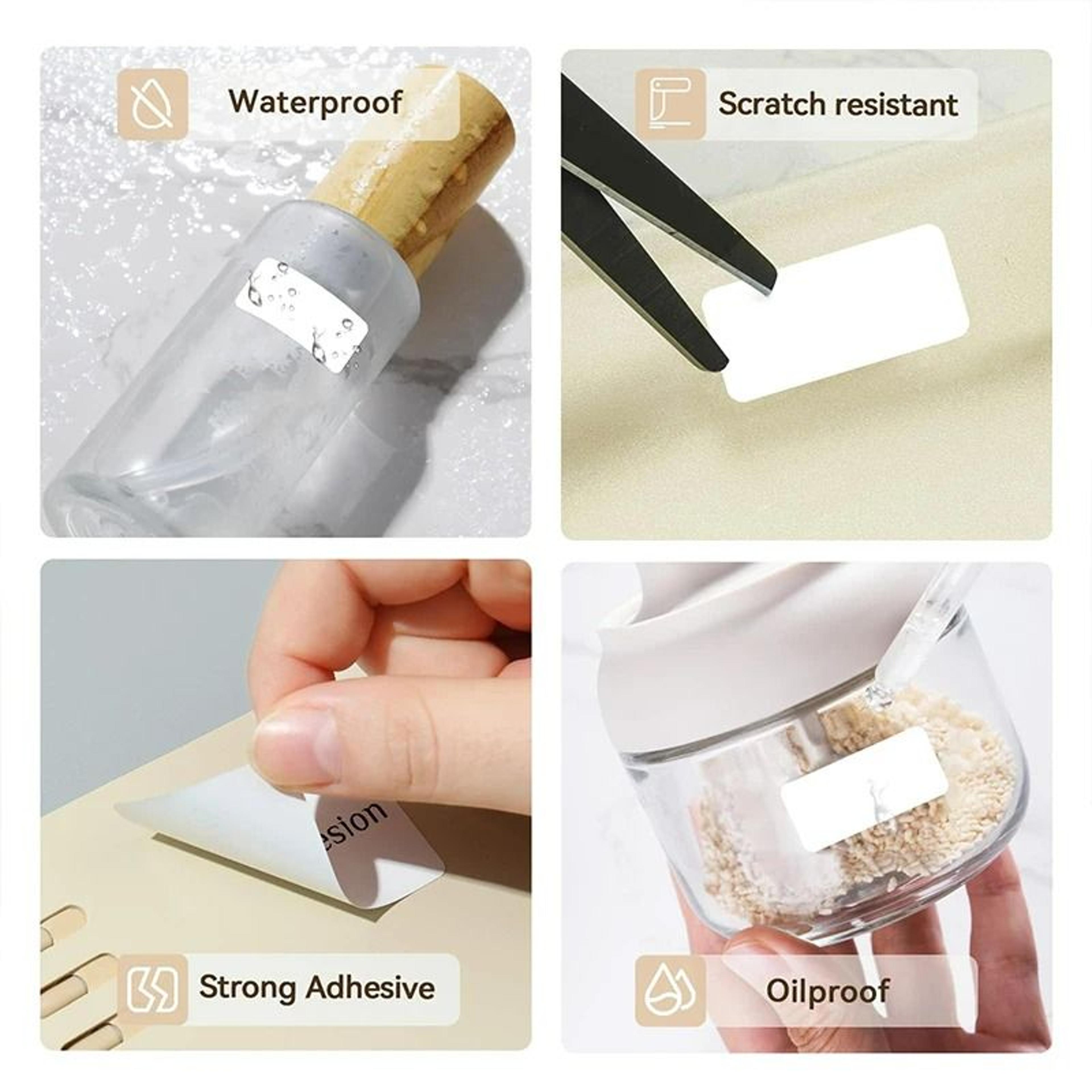 Waterproof SelfAdhesive Thermal Label Paper Rolls Portable Printer 2