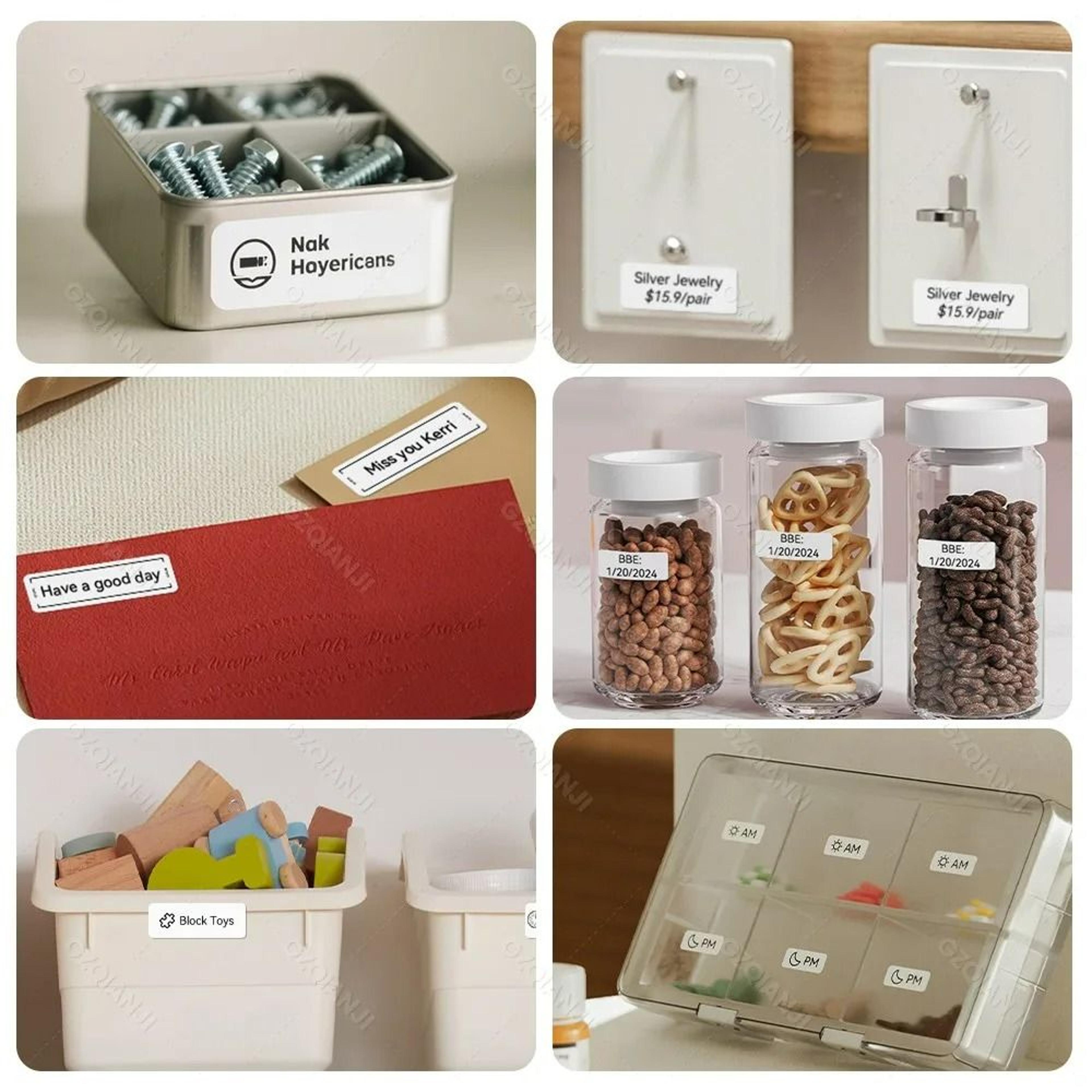 Mini Handheld Wireless Thermal Label Maker With Color Label Papers 4