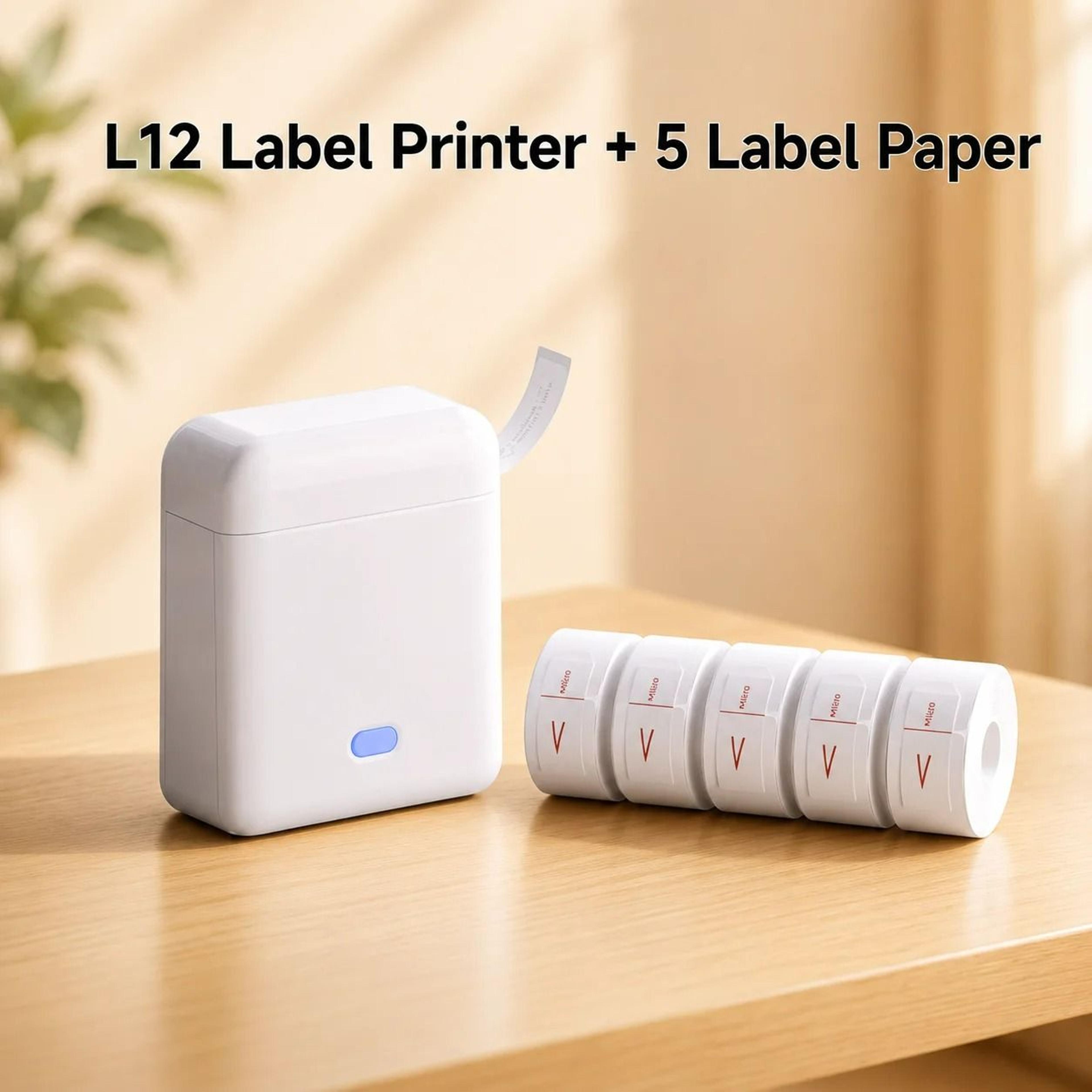 Mini InkFree Portable Bluetooth Thermal Label Printer 7