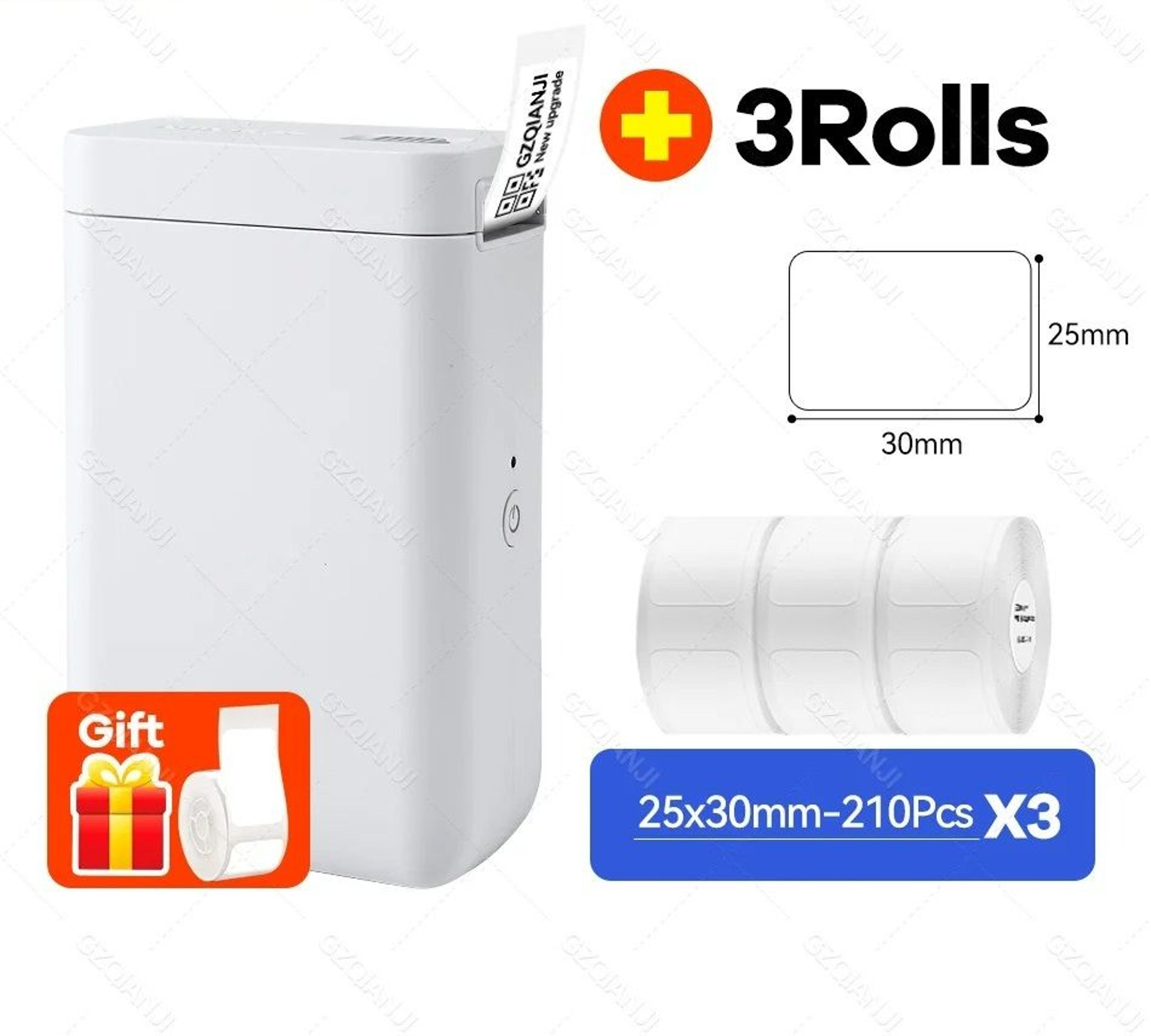 Portable Bluetooth Thermal Label Printer 1 In Max Width 7