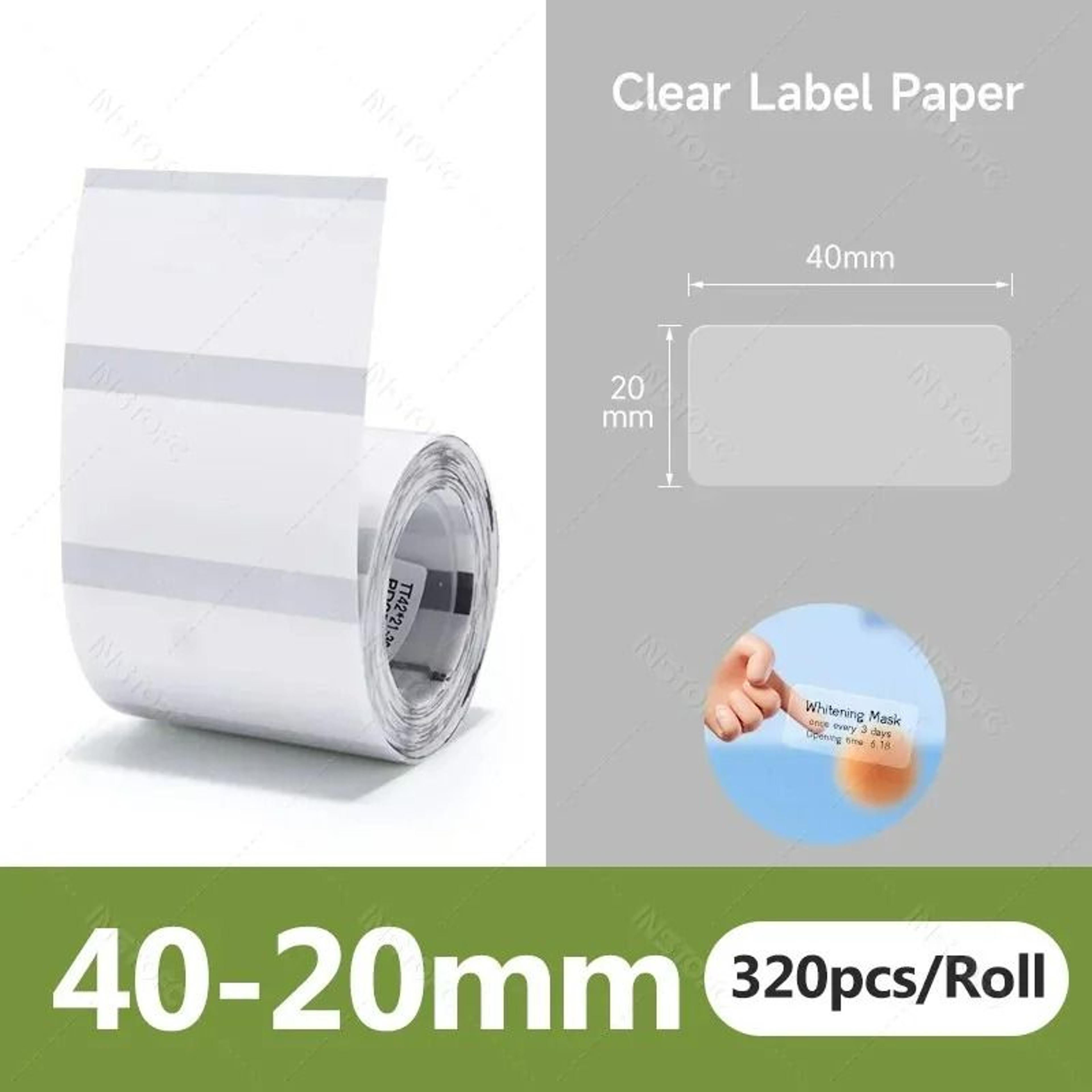 Clear SelfAdhesive Thermal Label Rolls 8