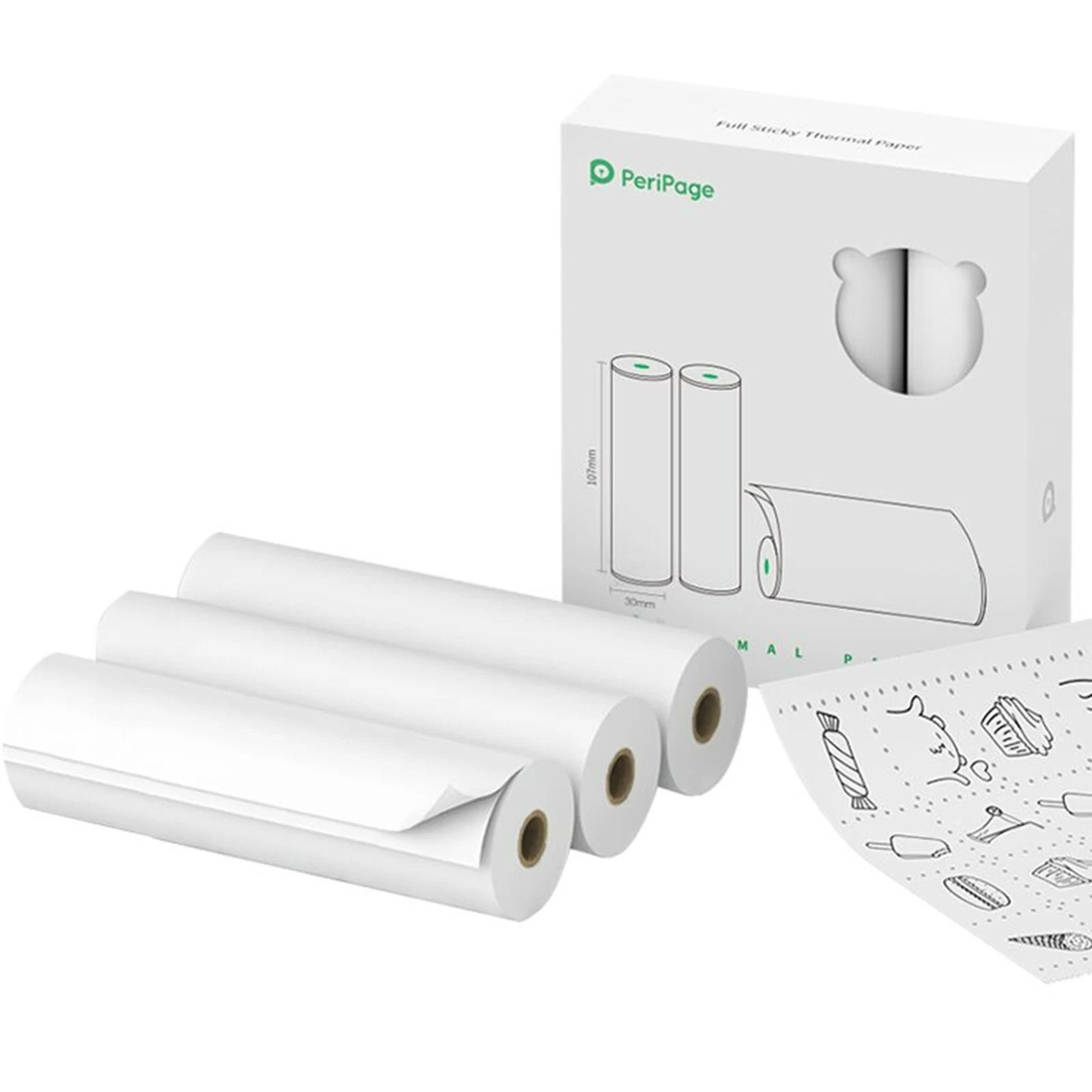 MultiSize Thermal Sticker  Paper Rolls For Pocket Printers 0