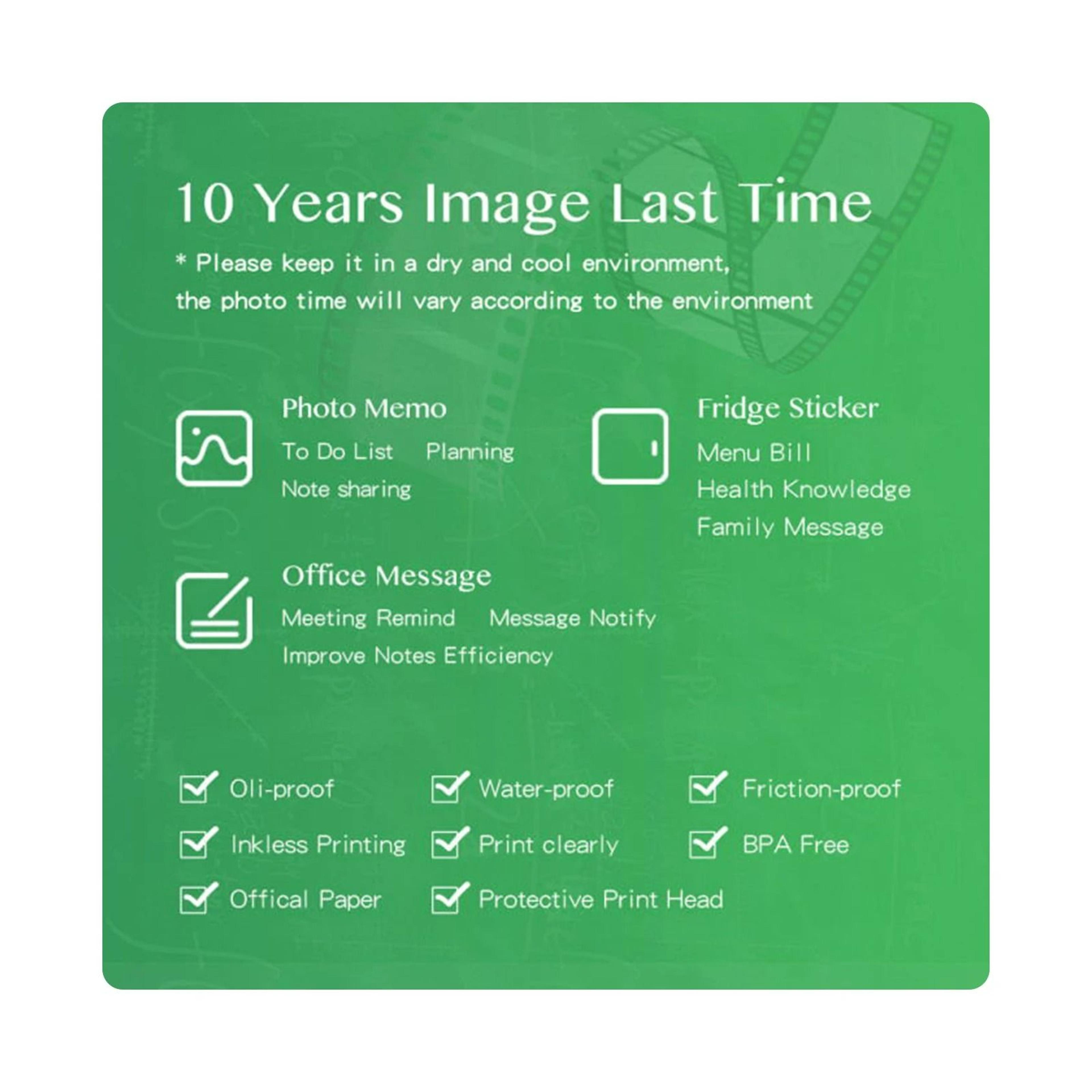 MultiSize Thermal Sticker  Paper Rolls For Pocket Printers 3