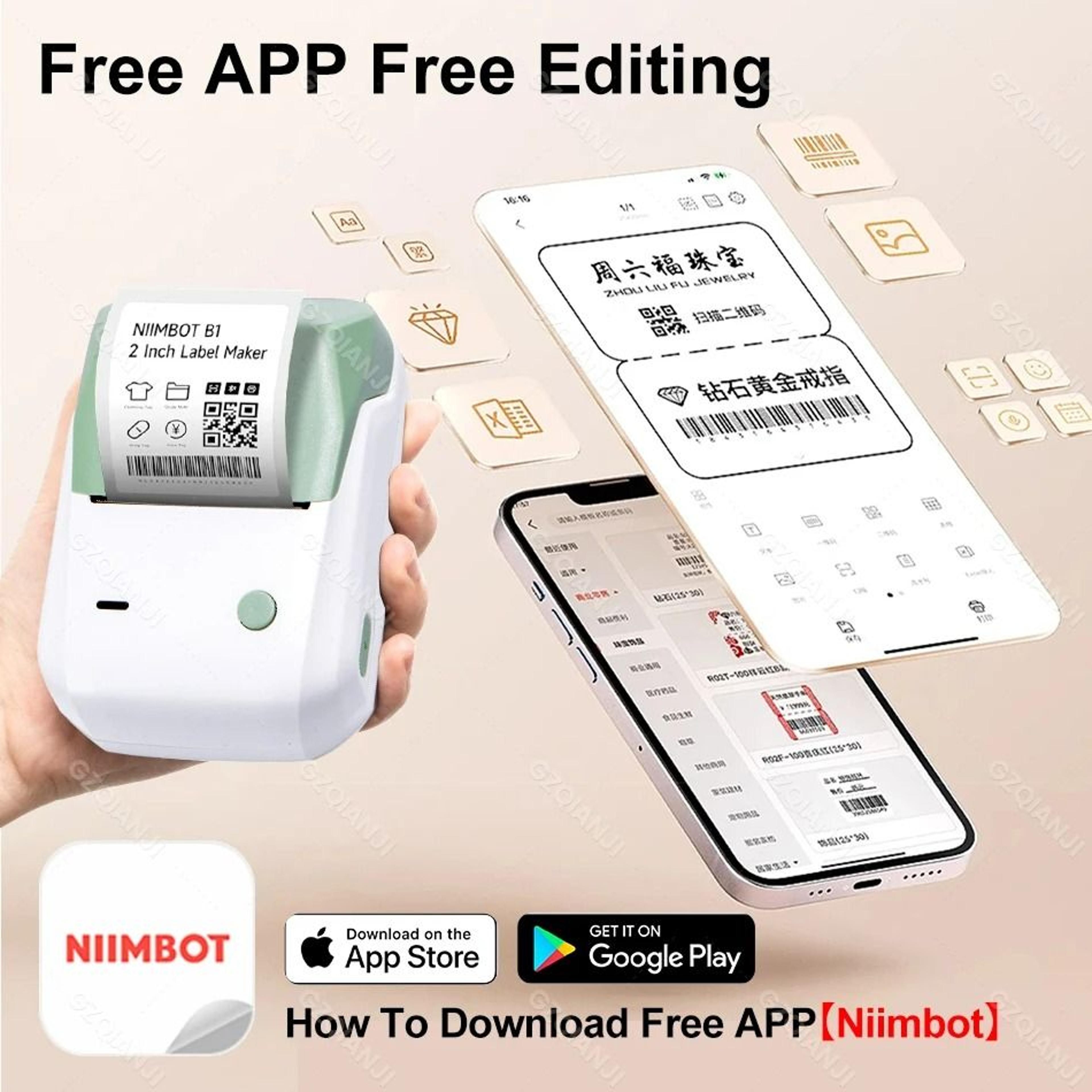 Portable Wireless Bluetooth Thermal Label Printer 2