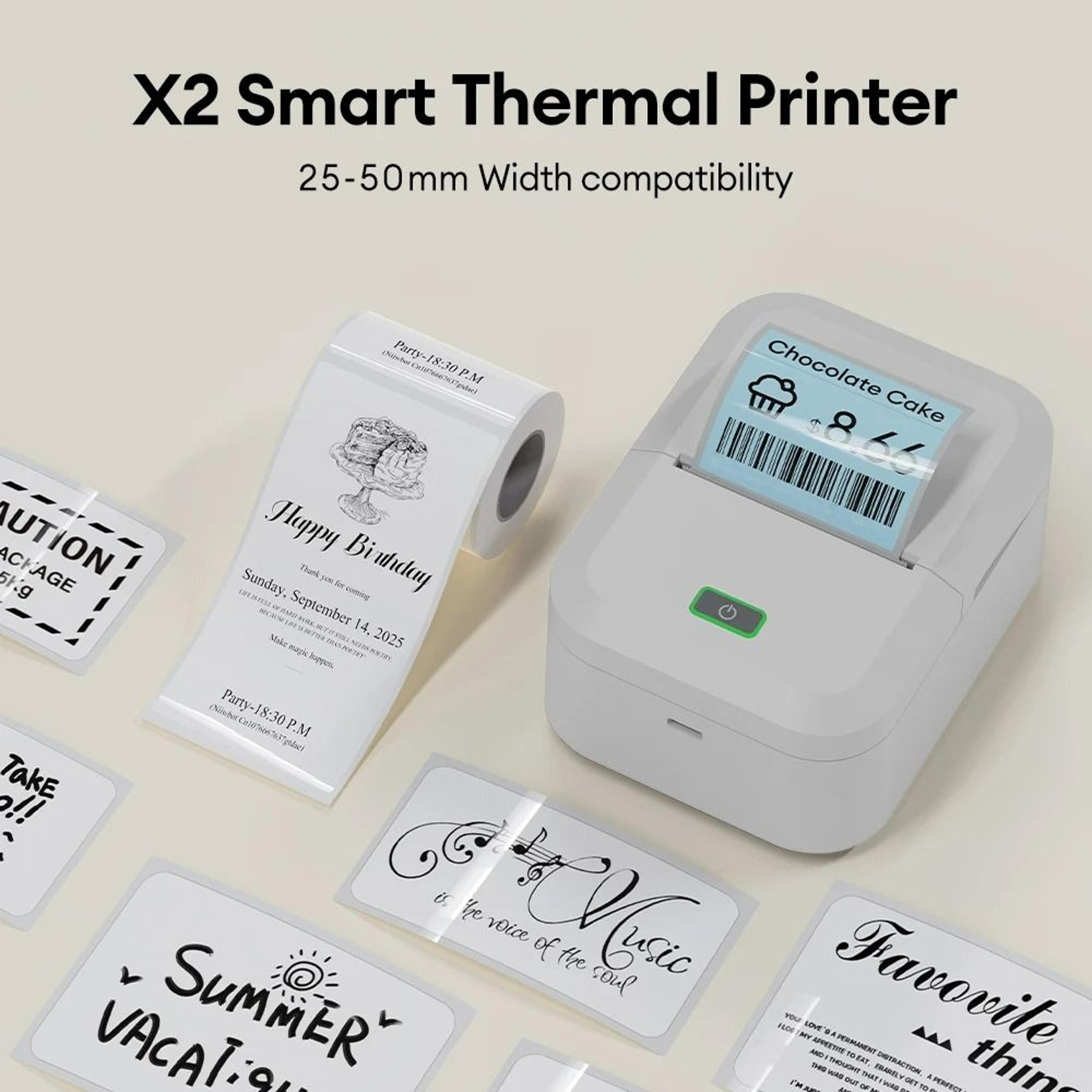 Compact Wireless Thermal Label  Sticker Printer 2