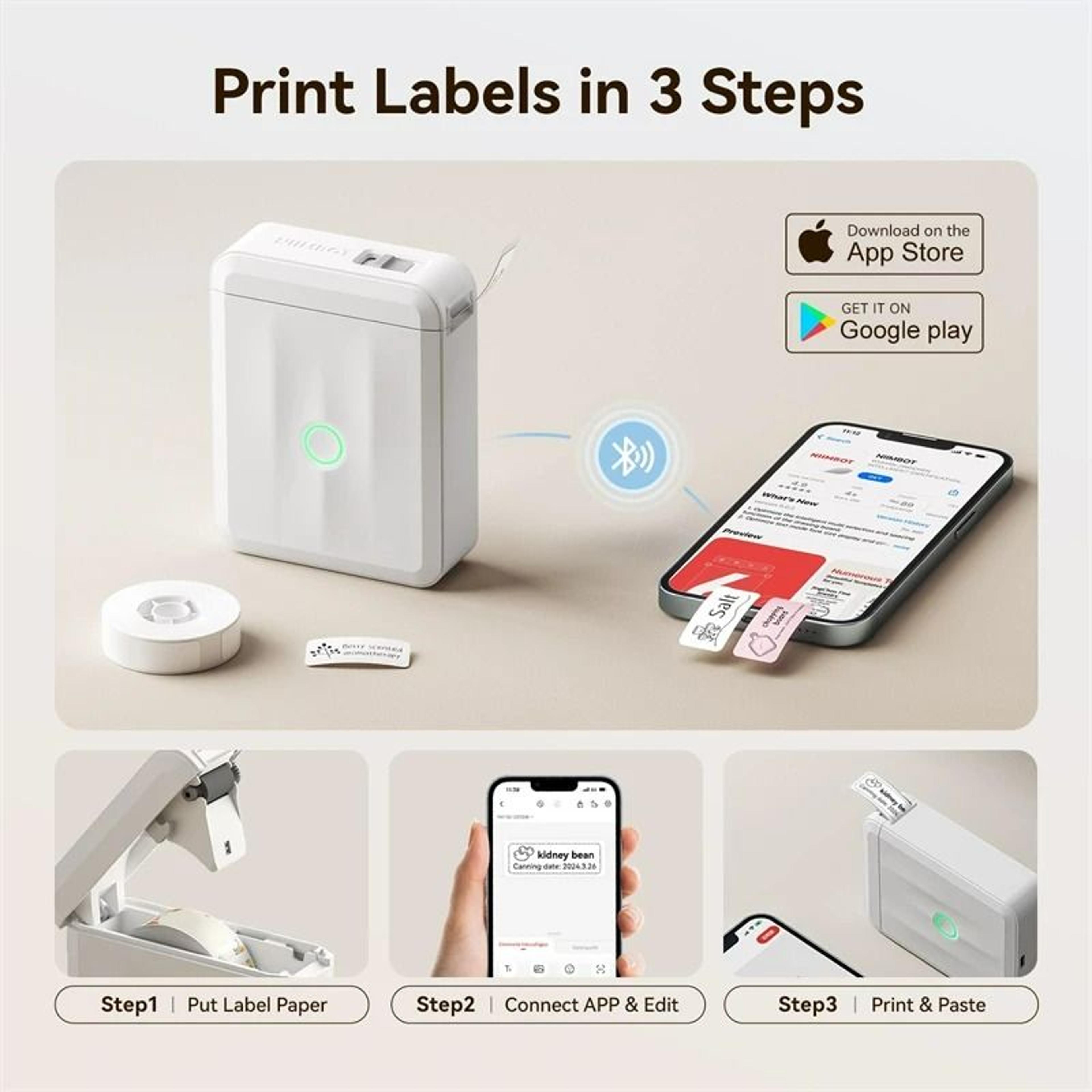 Mini Portable SelfAdhesive Thermal Label Maker 3