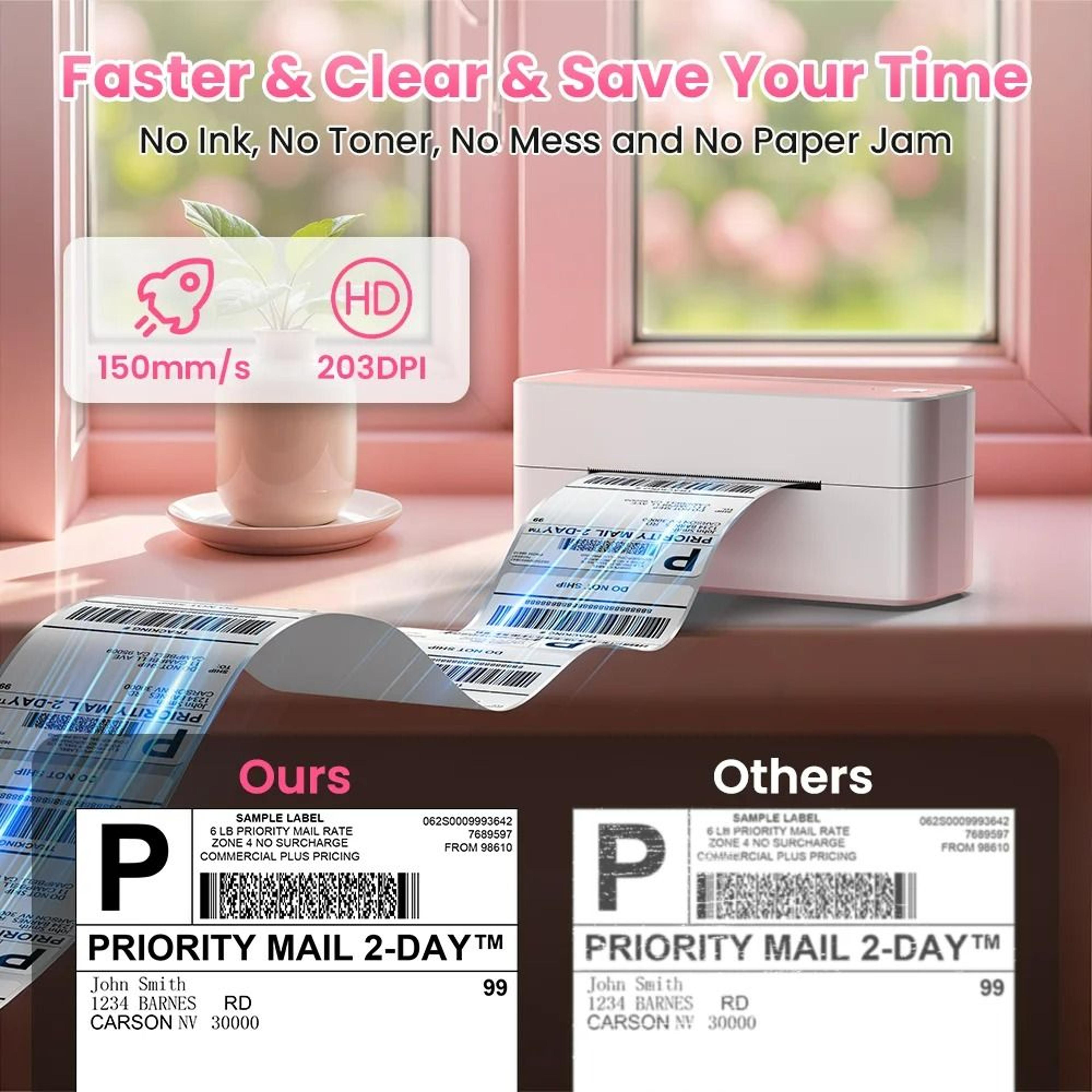 4x6 Wireless Bluetooth Thermal Shipping Label Printer For IOS Android Mac  Windows 4