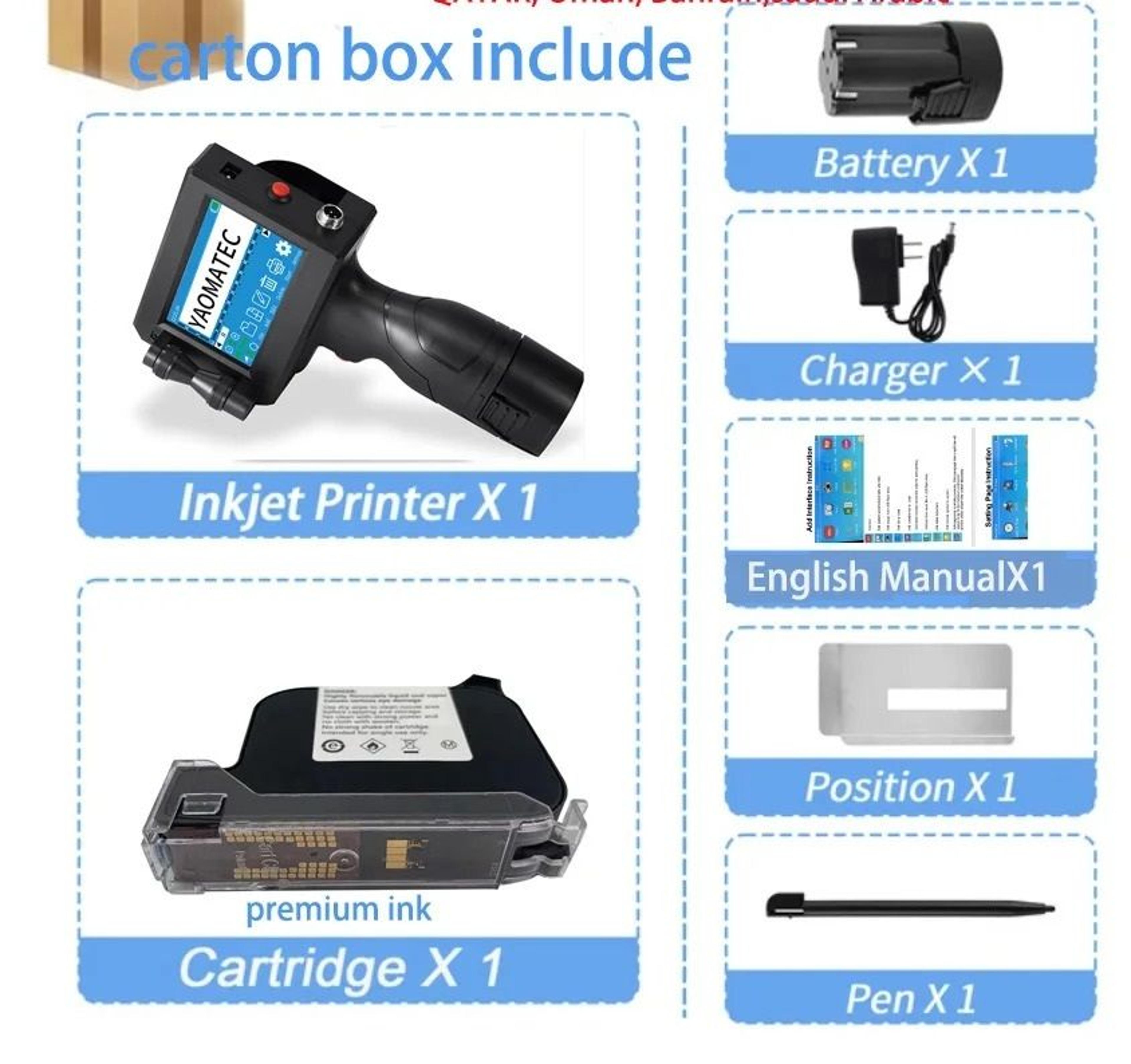28Language Handheld Thermal Inkjet Printer For Cartons  Plastics 6