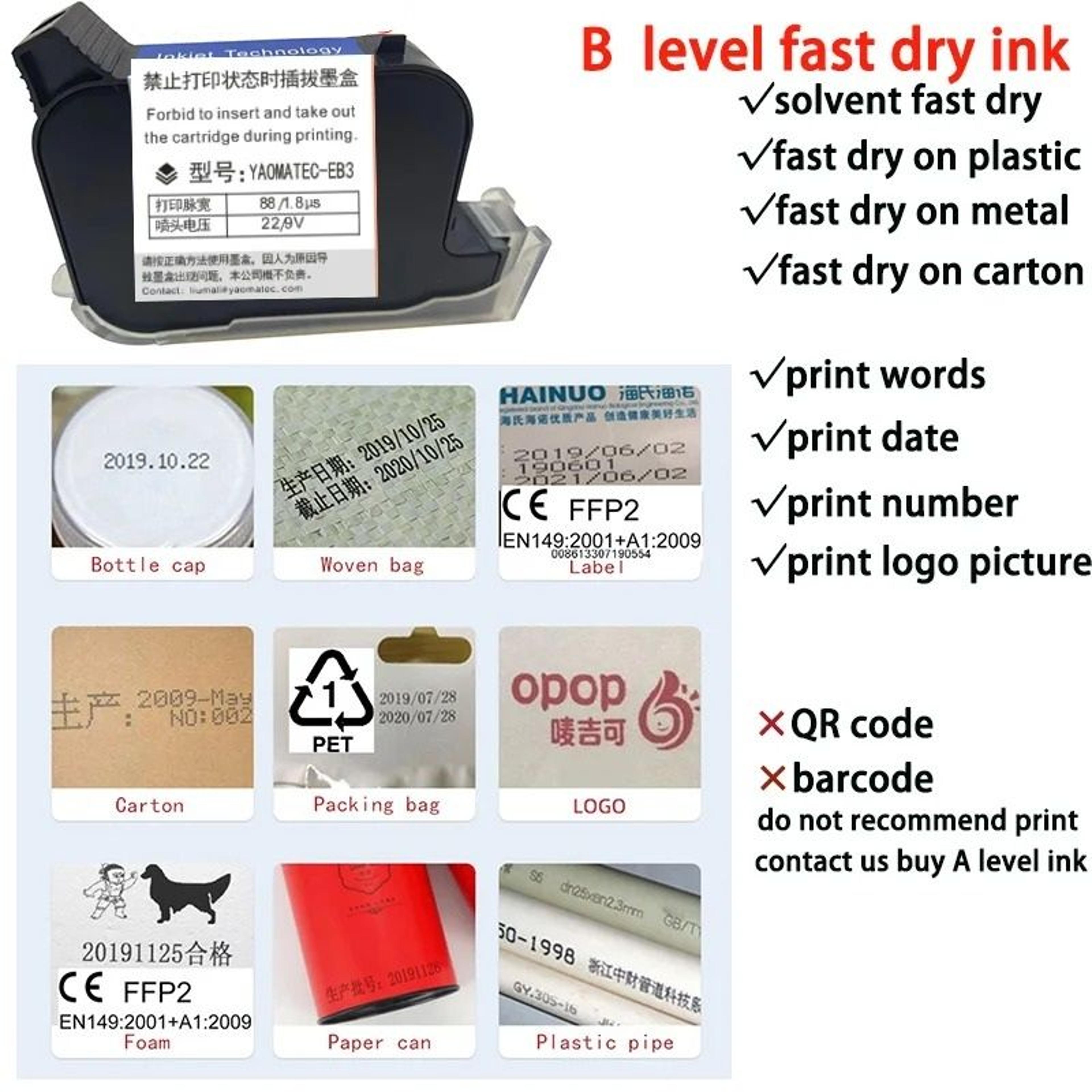 28Language Handheld Thermal Inkjet Printer For Cartons  Plastics 4