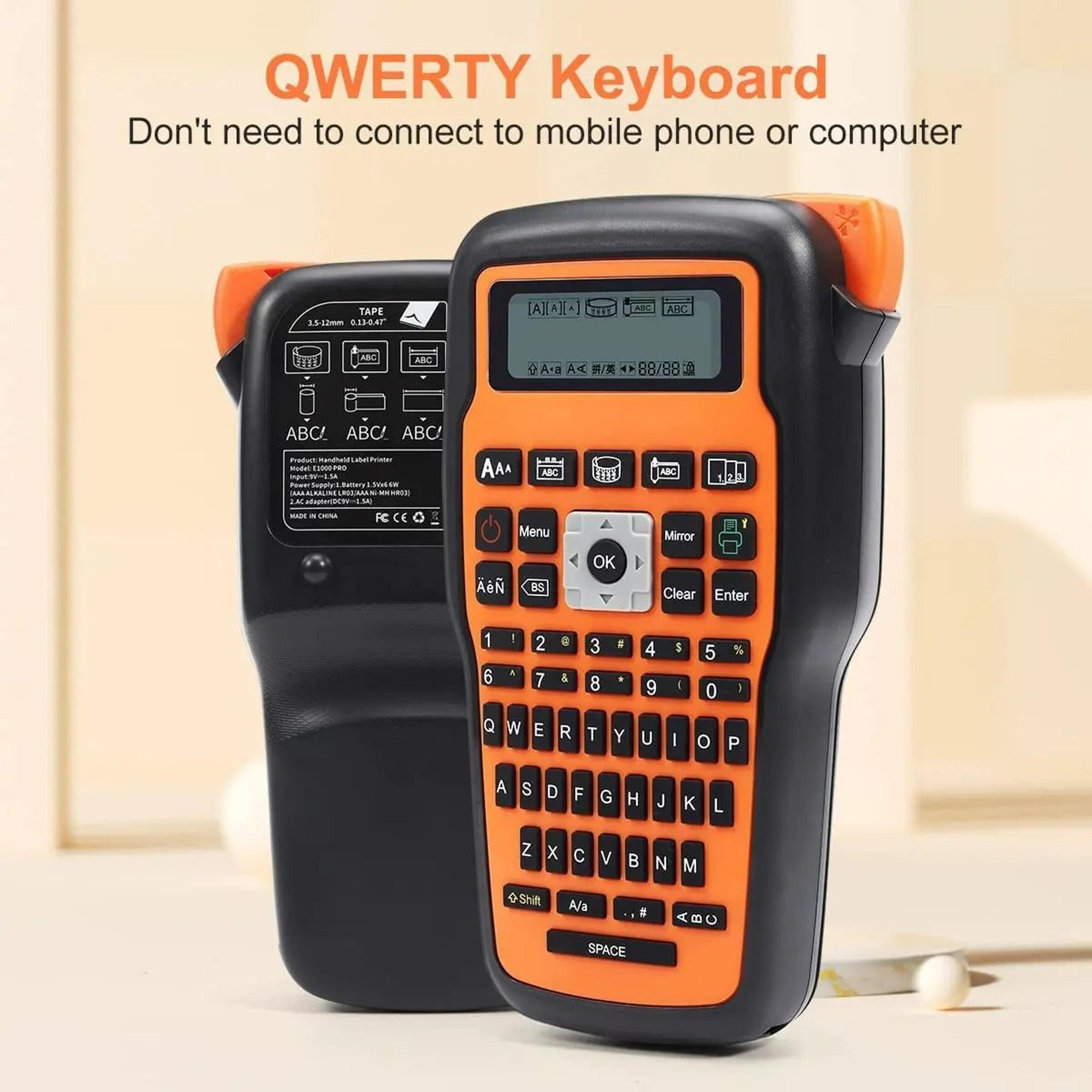 Industrial Handheld Label Maker Machine With QWERTY Keyboard 1