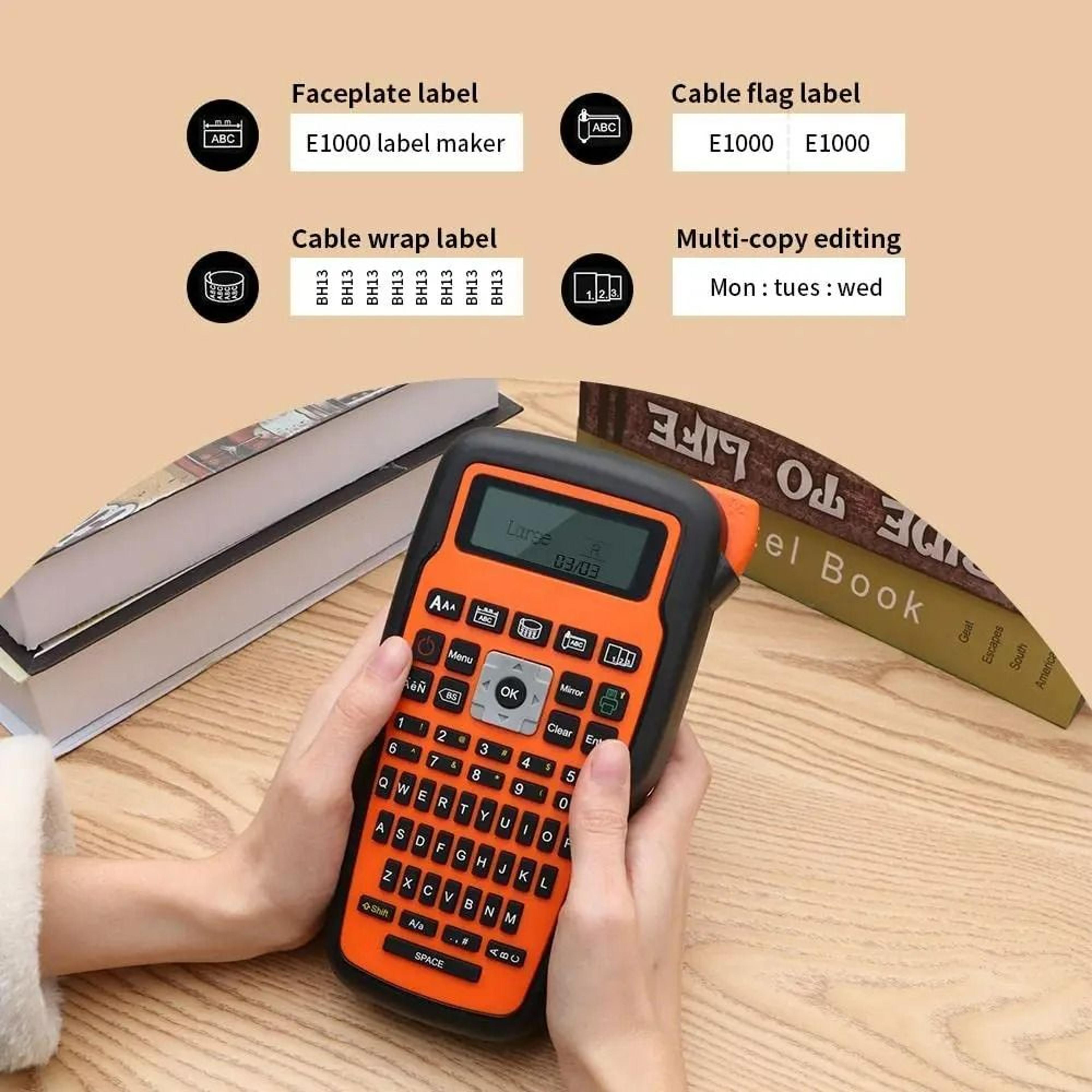 Industrial Handheld Label Maker Machine With QWERTY Keyboard 4
