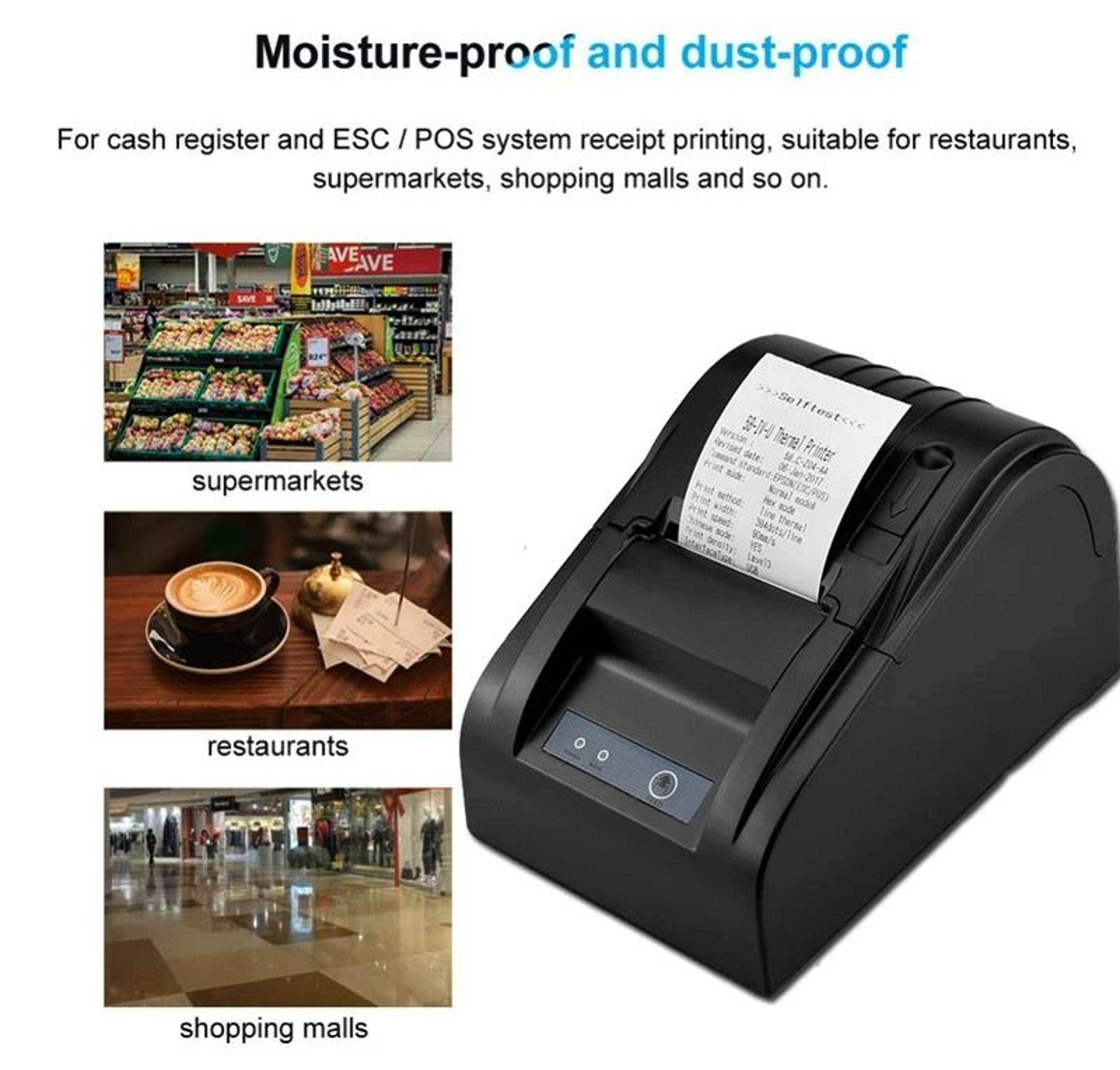 58mm USB  RS232 Thermal Receipt Printer For POS  Supermarket 4