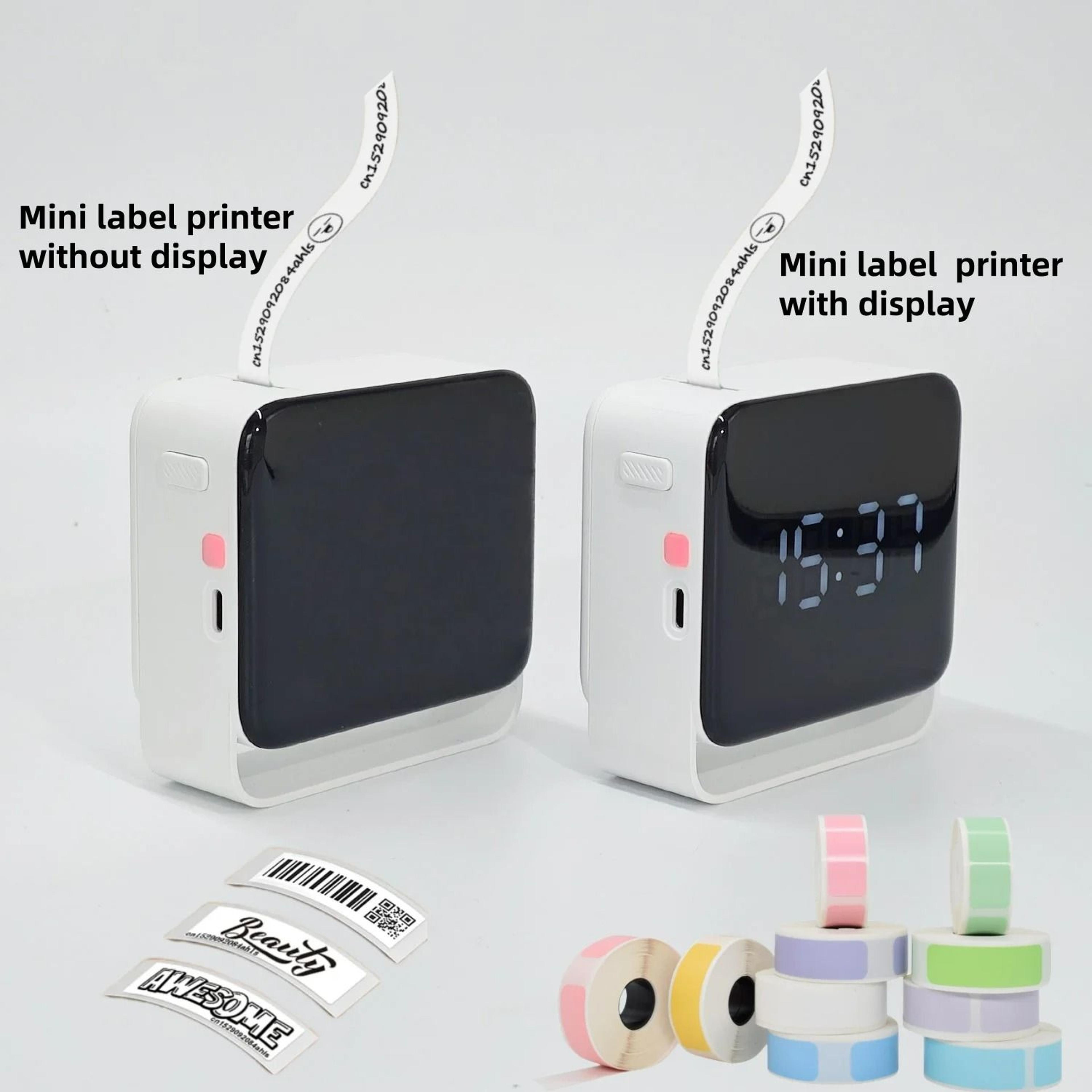 Mini Portable Wireless Label Maker With Paper Roll For Storage Home  Office 3