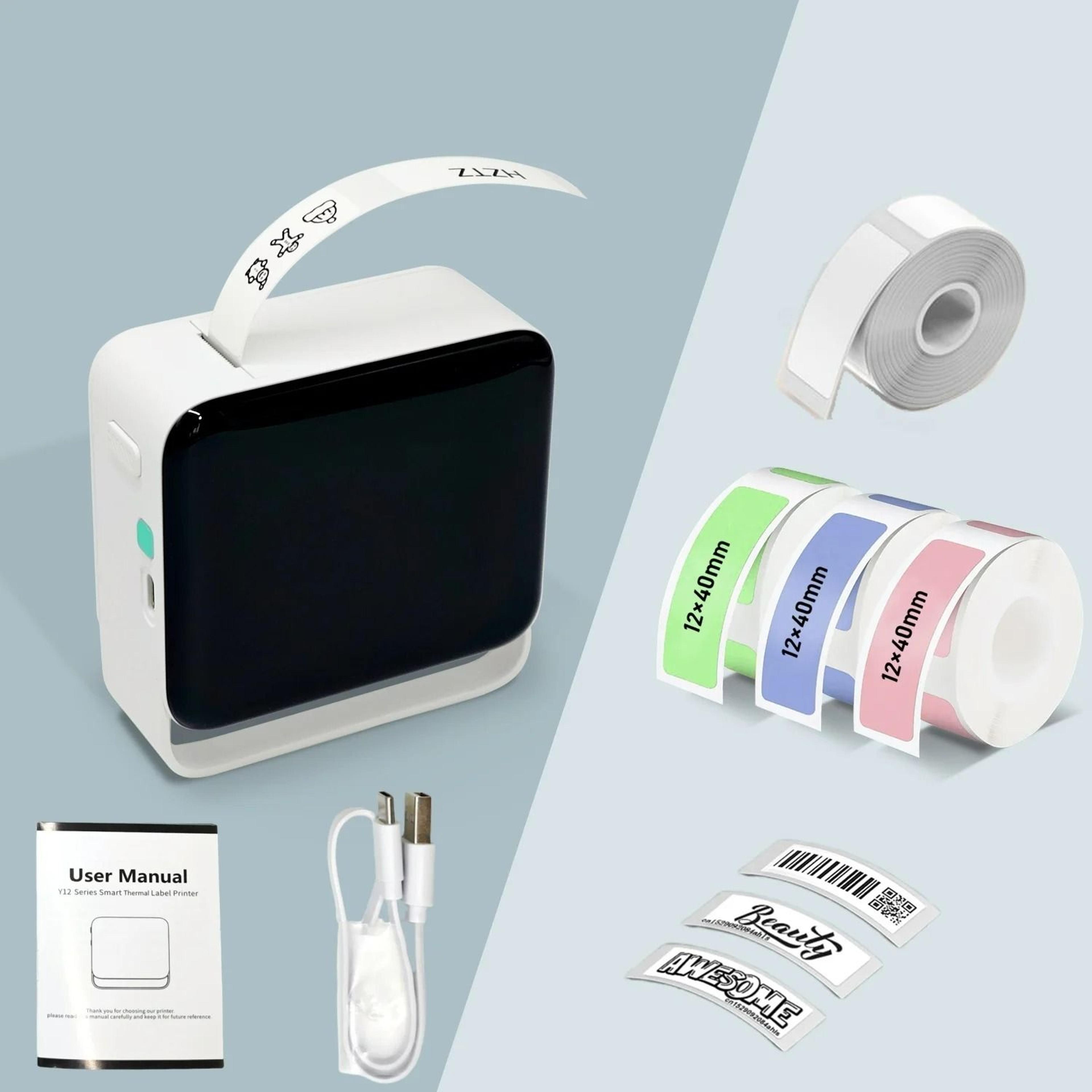 Mini Portable Wireless Label Maker With Paper Roll For Storage Home  Office 9