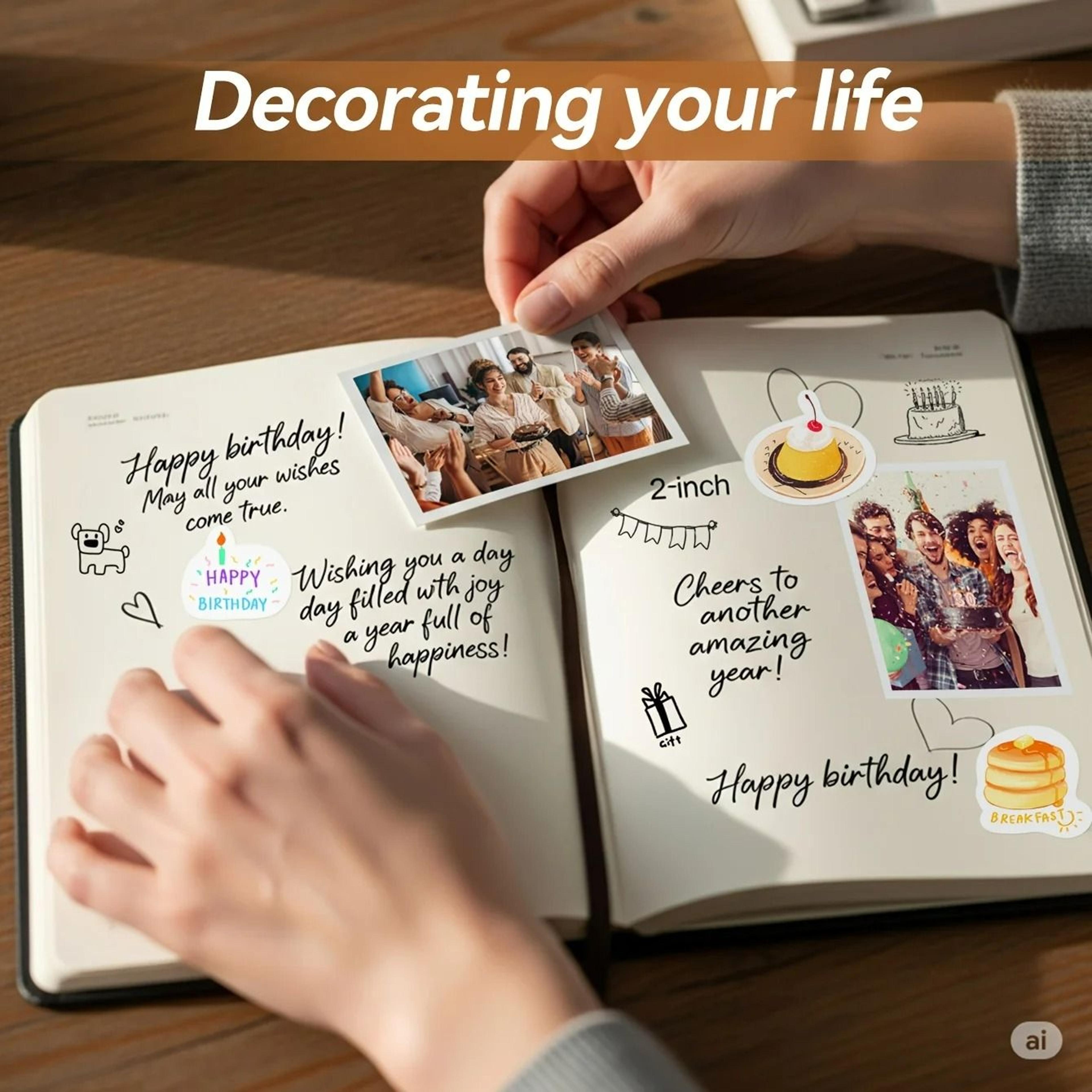 2x3 Inch Portable Wireless Bluetooth Pocket Color Photo Printer 5