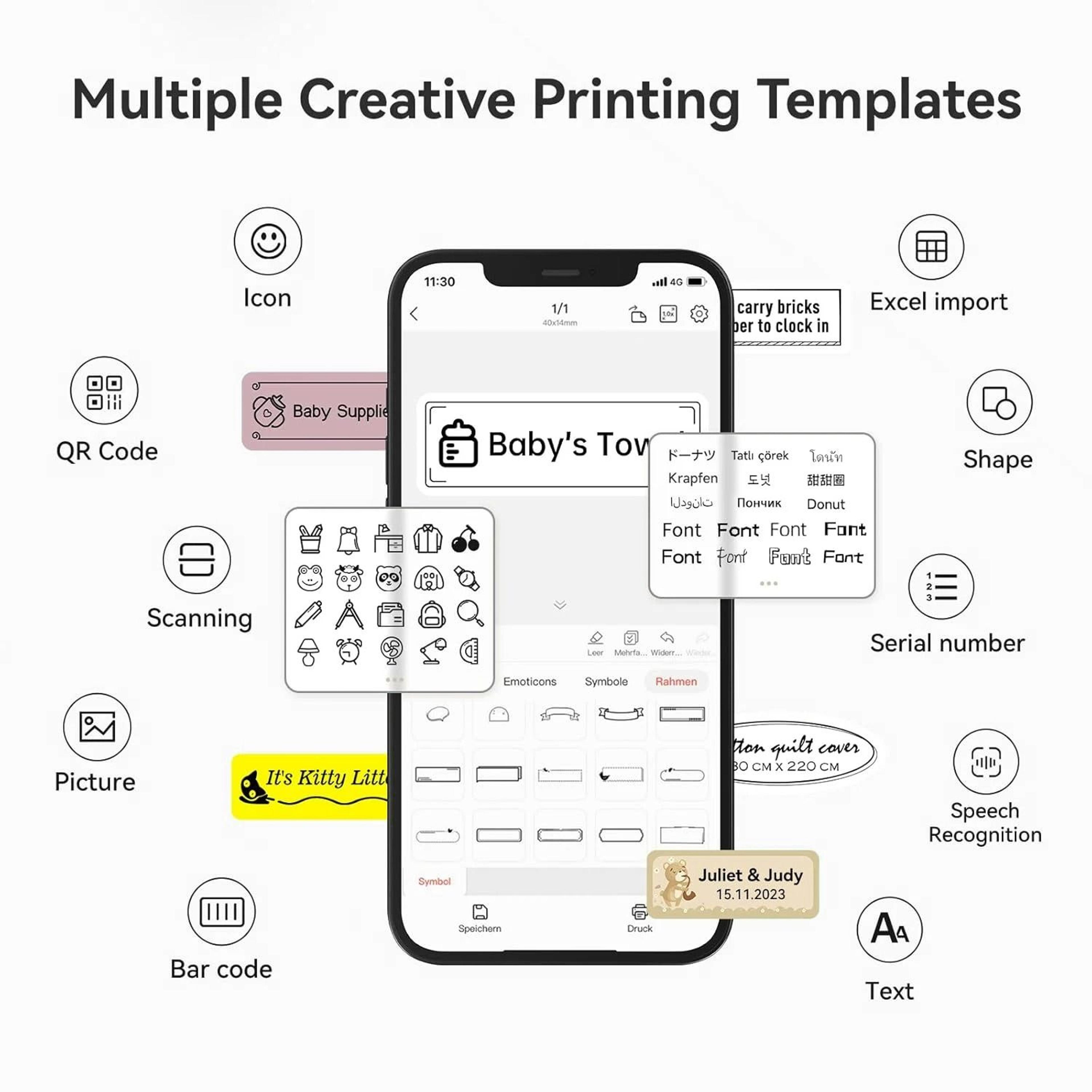 Wireless Portable Mini Thermal Label Maker For Home  Office 2