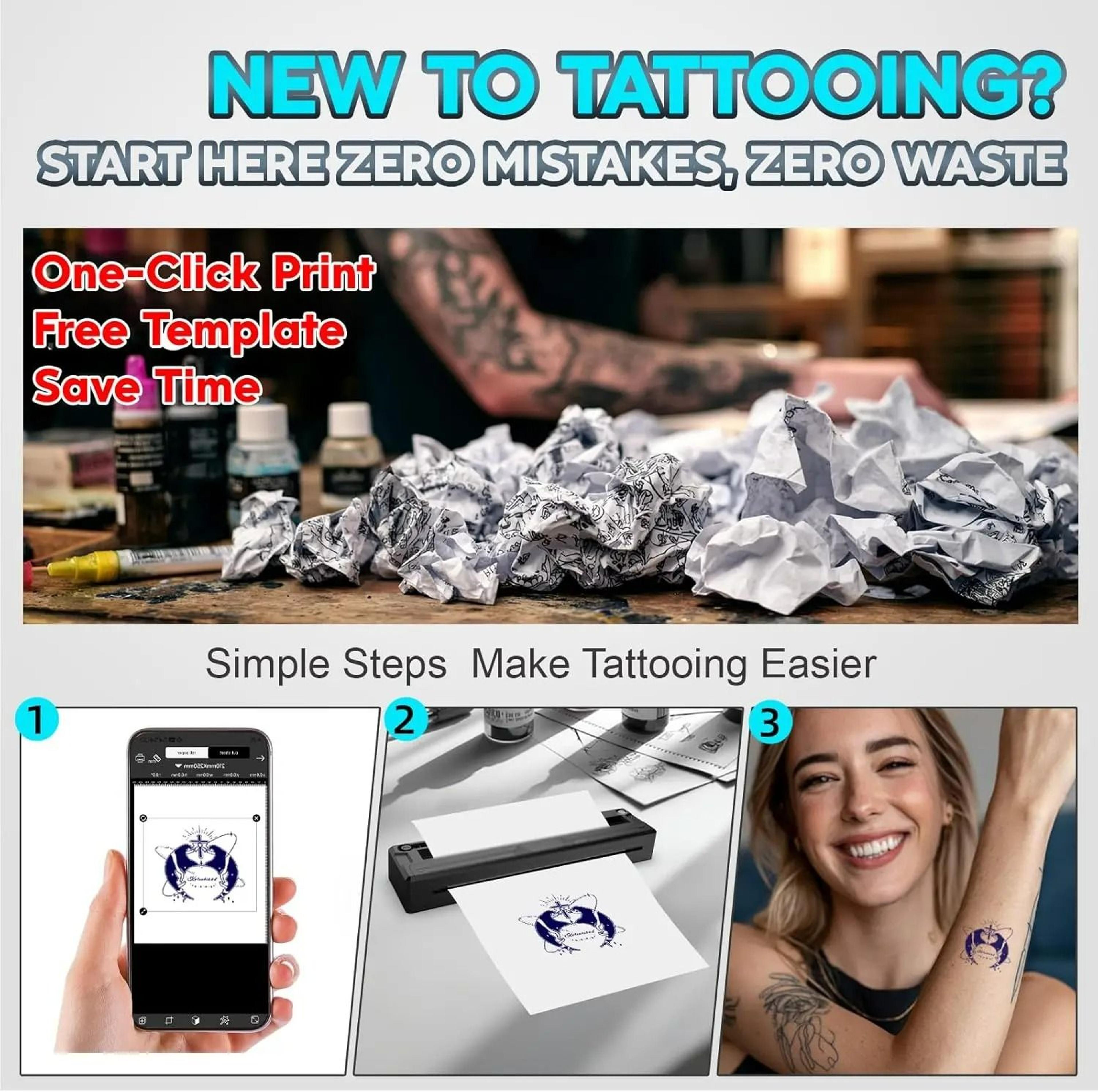 Wireless Portable A4 Thermal Tattoo Stencil Printer For IOS Android  PC 4