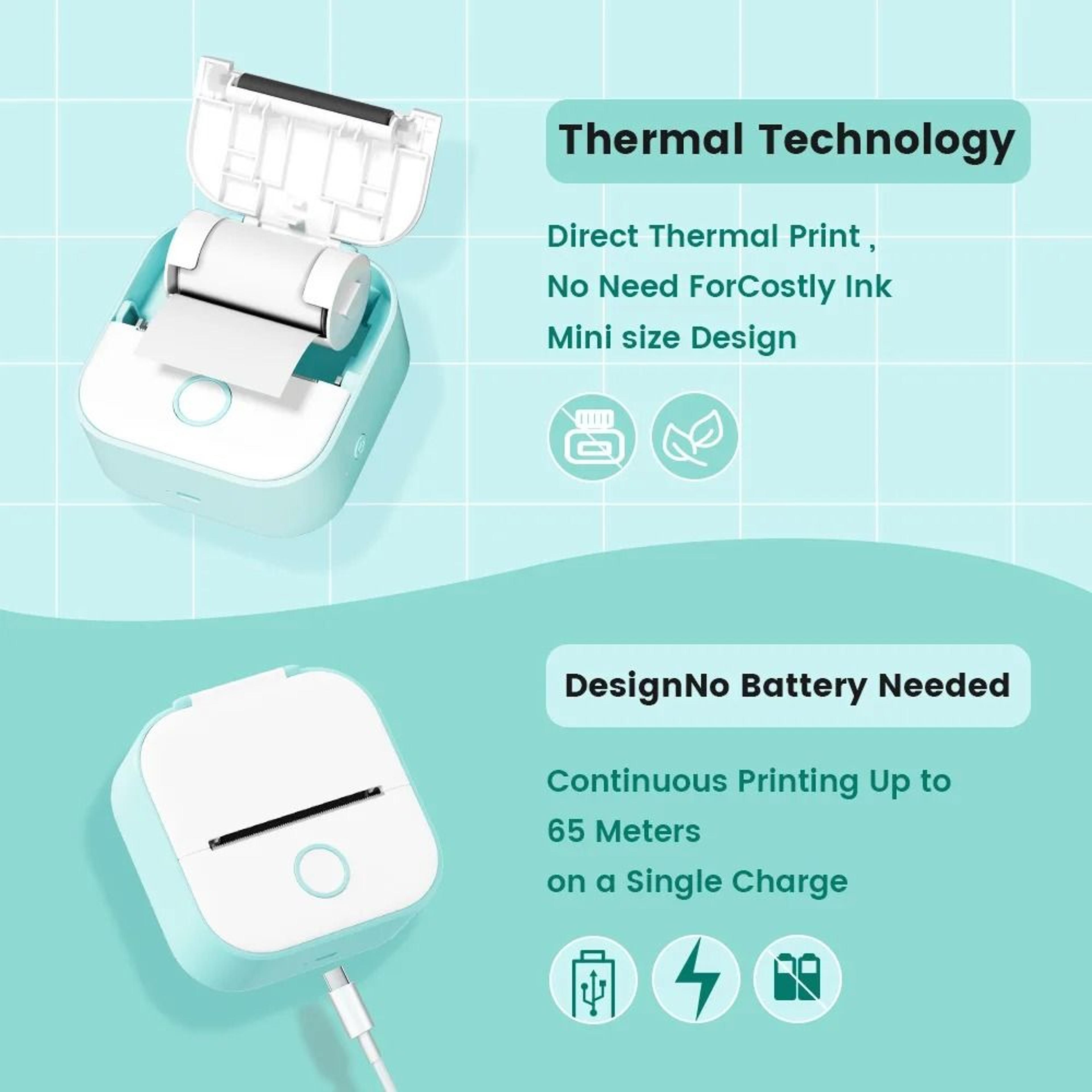 Wireless Portable Mini Thermal Printer For DIY Journaling  Labels 4