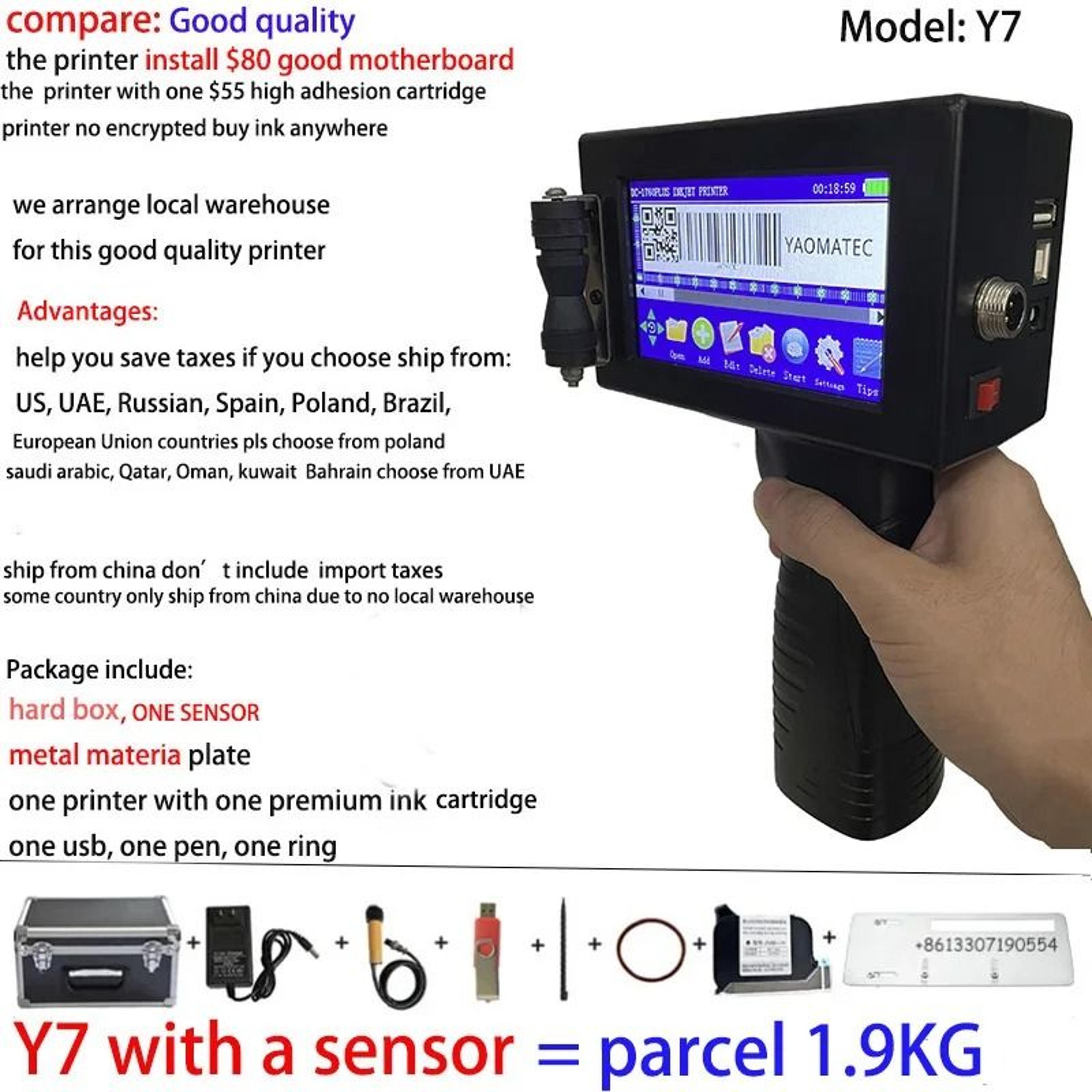 127mm Handheld Thermal Inkjet Printer For Date Barcode  Logo Coding 7