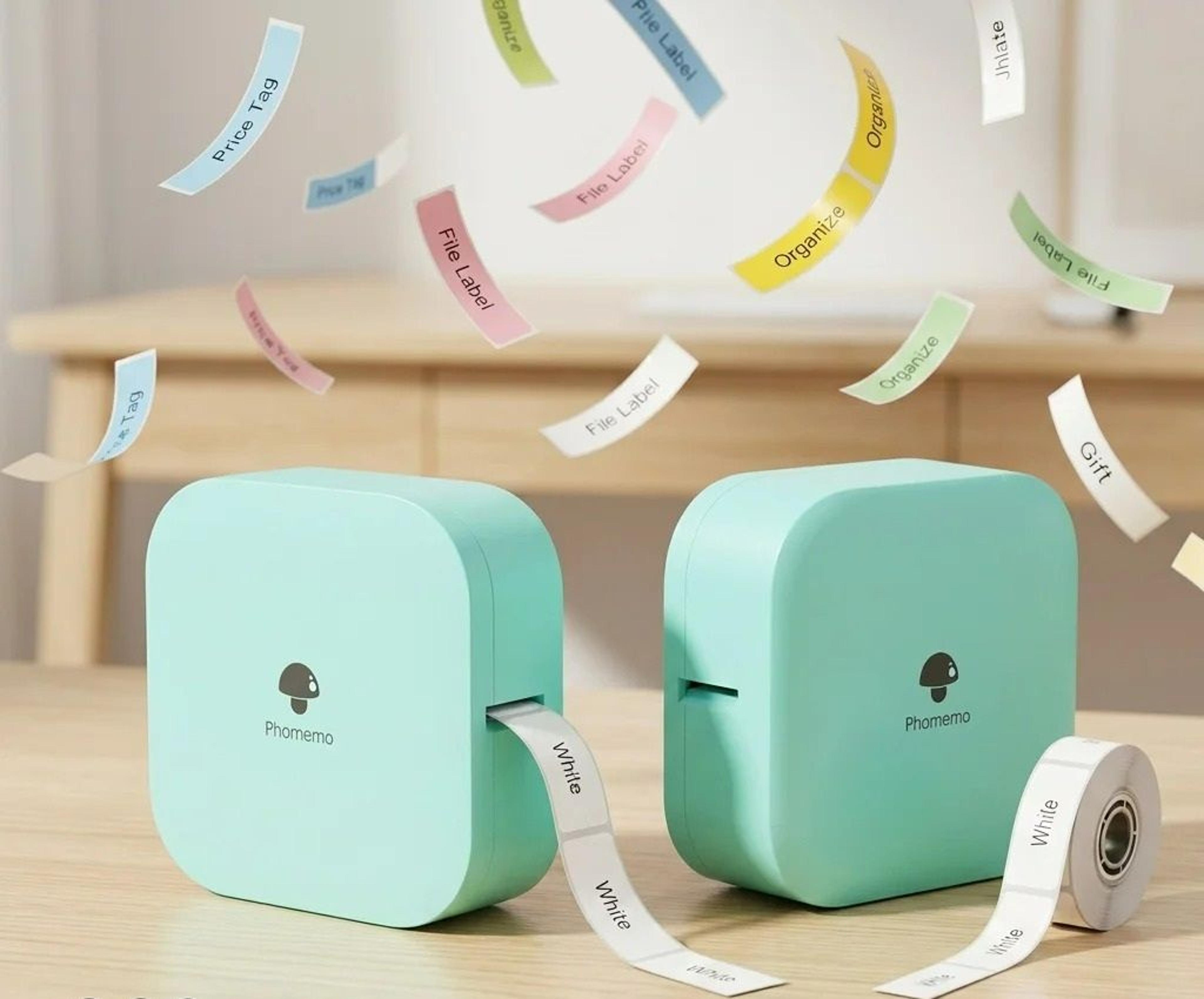 wireless mini thermal label & barcode maker for home, office & school