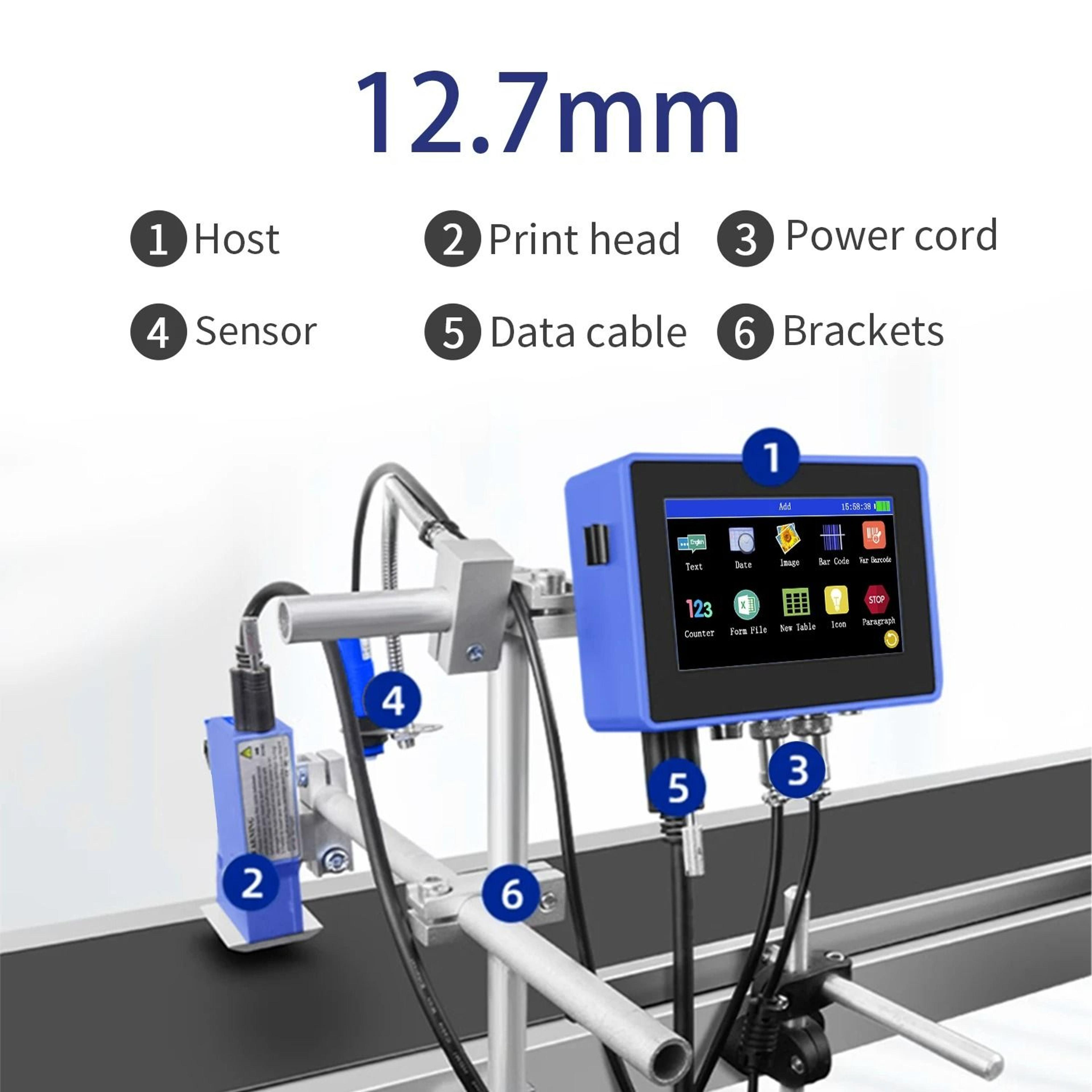 127mm  254mm Automatic Online Industrial Inkjet Printer 6
