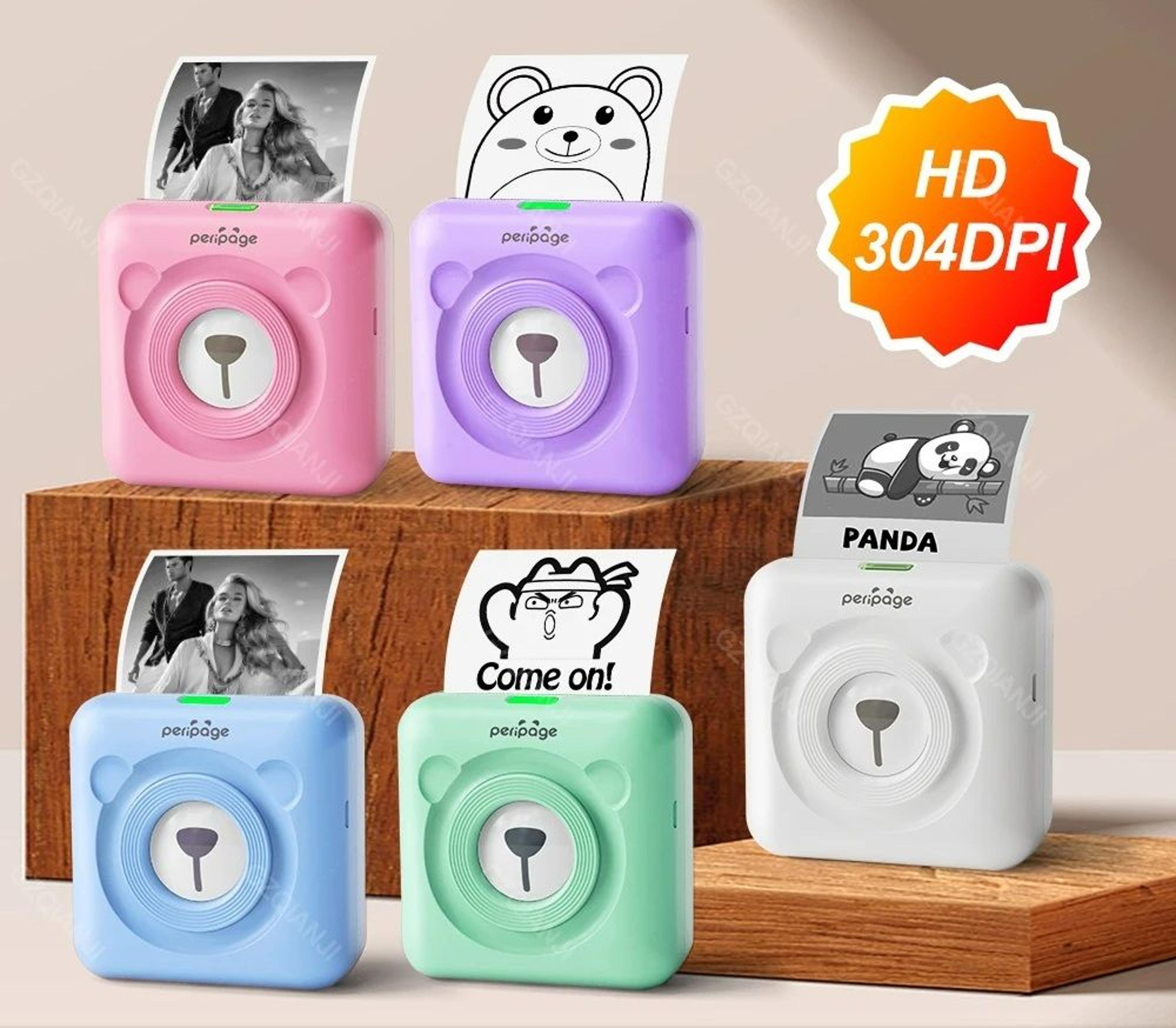 304 dpi wireless portable mini thermal photo printer