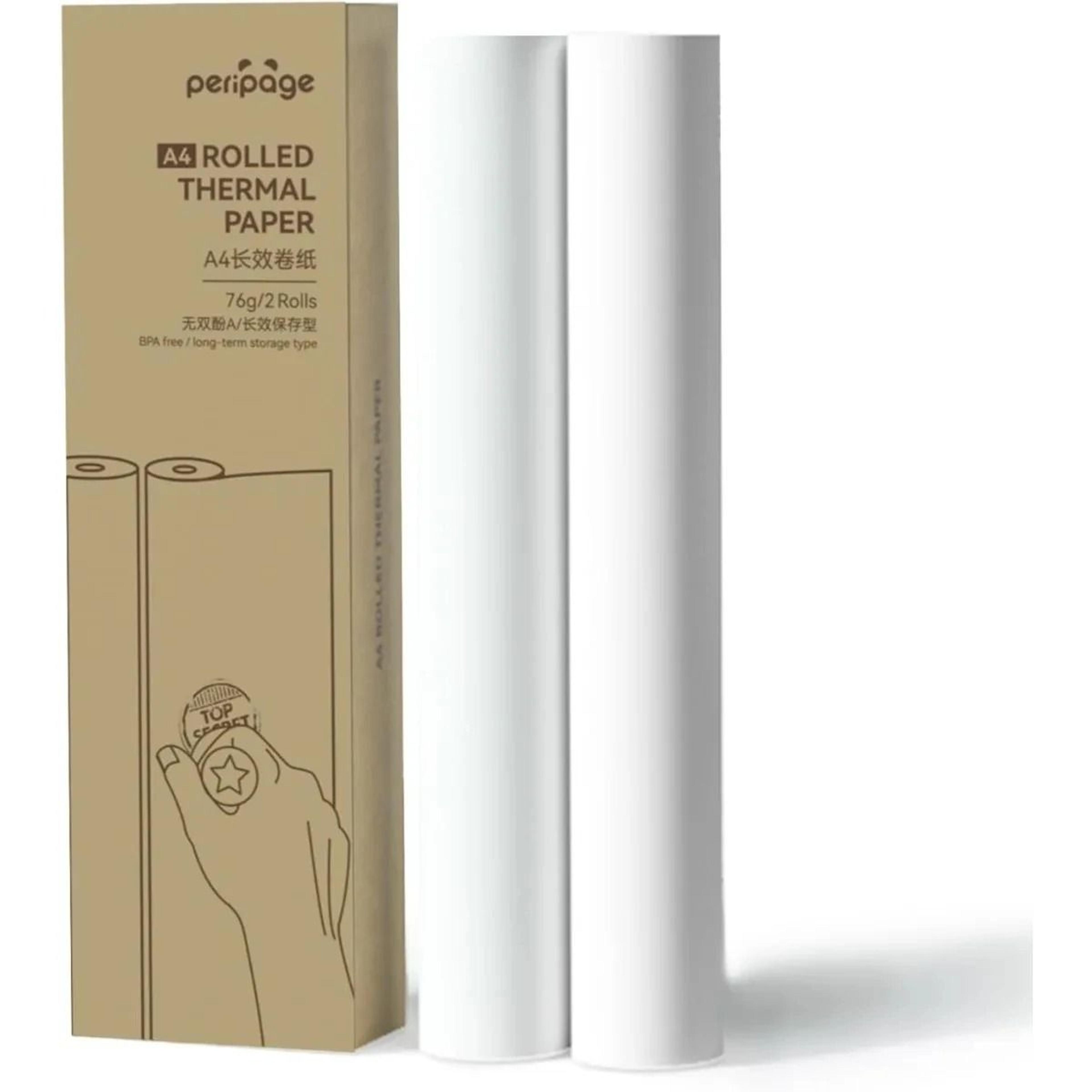 long-lasting us letter & a4 thermal printer paper rolls (2-pack)