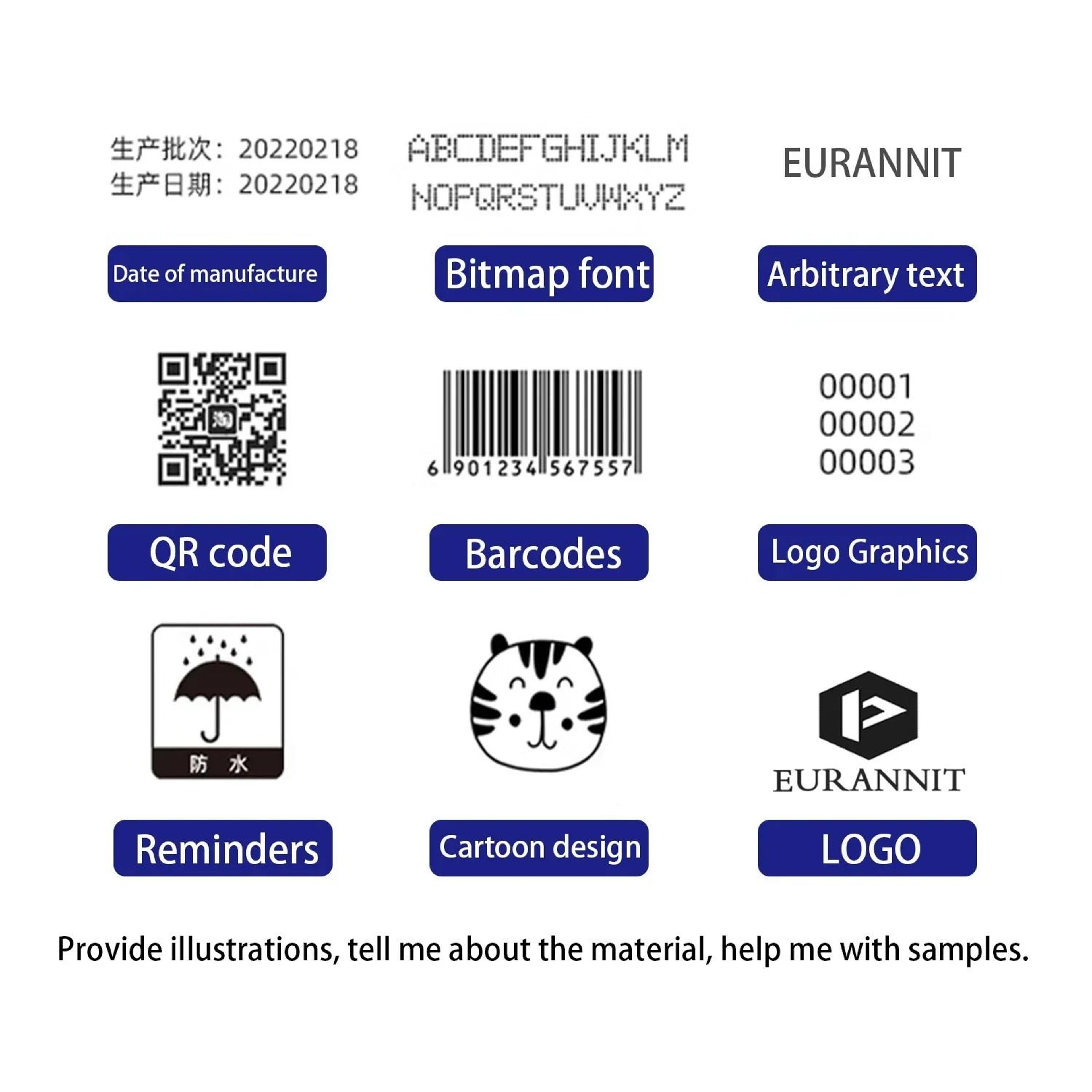 127mm Portable Handheld Inkjet Printer For Barcode  Expiration Coding 3