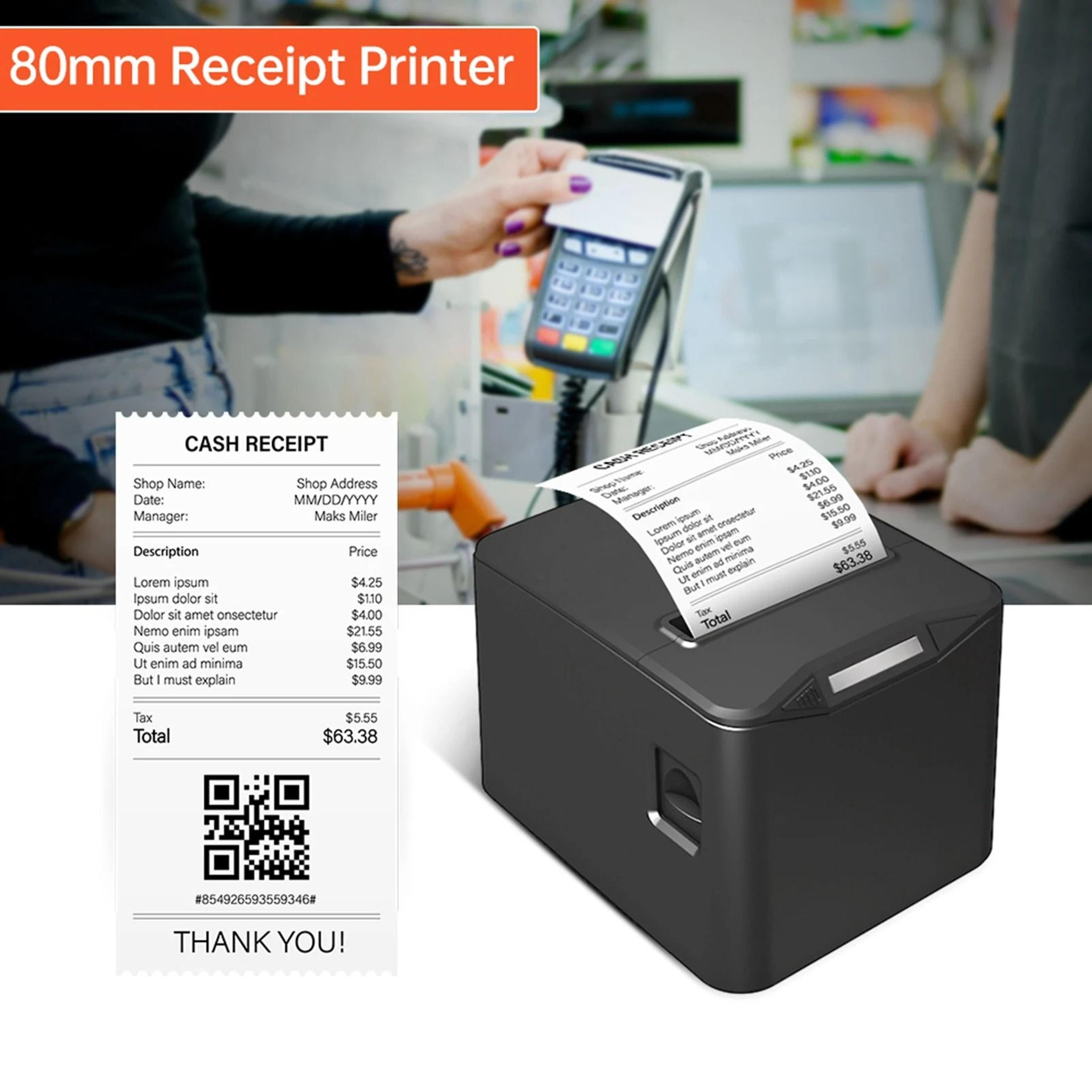 HighSpeed 80mm Desktop Thermal Receipt Printer With AutoCutter USB  LAN 1