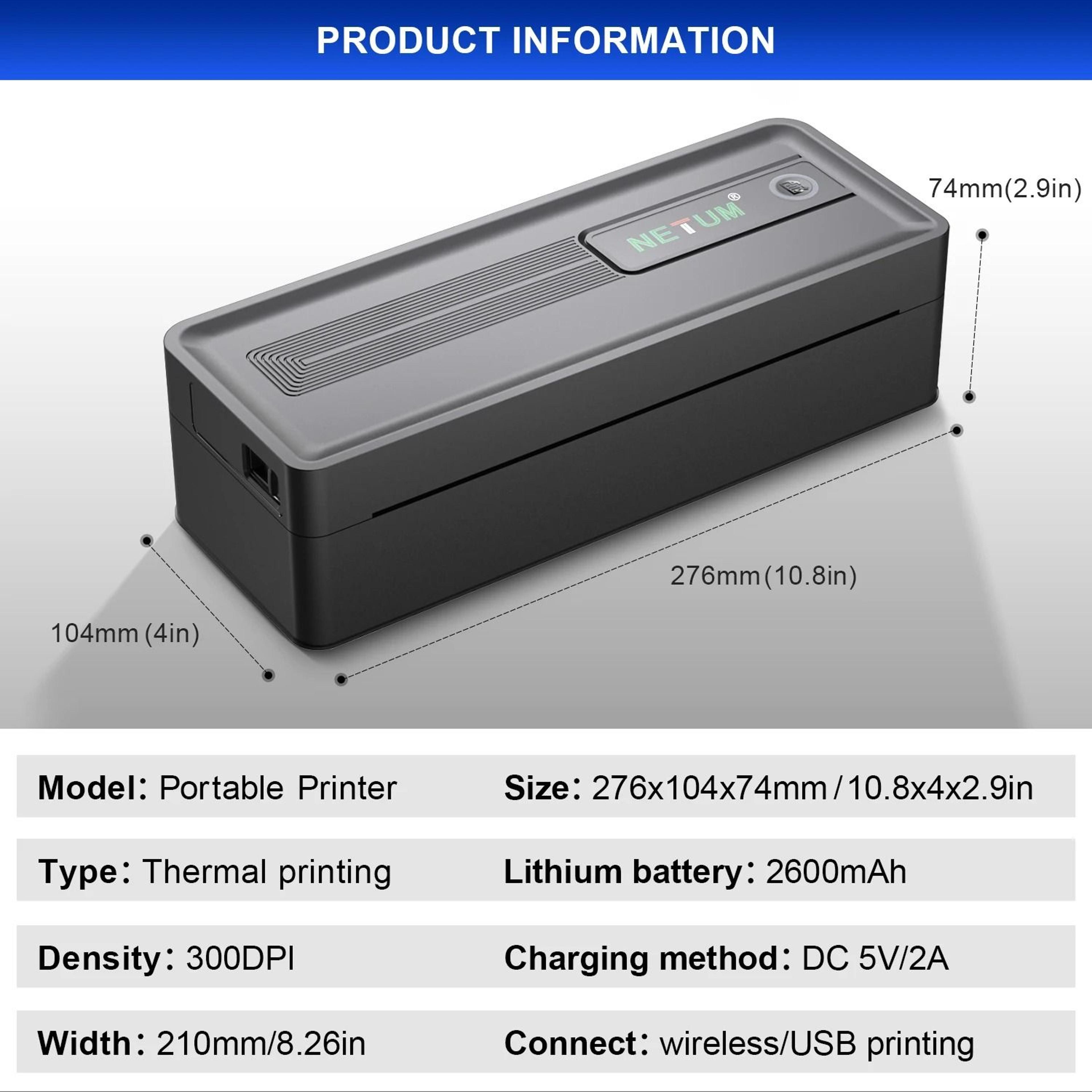 300 DPI A4 Thermal Printer With Large BuiltIn Paper Compartment 4