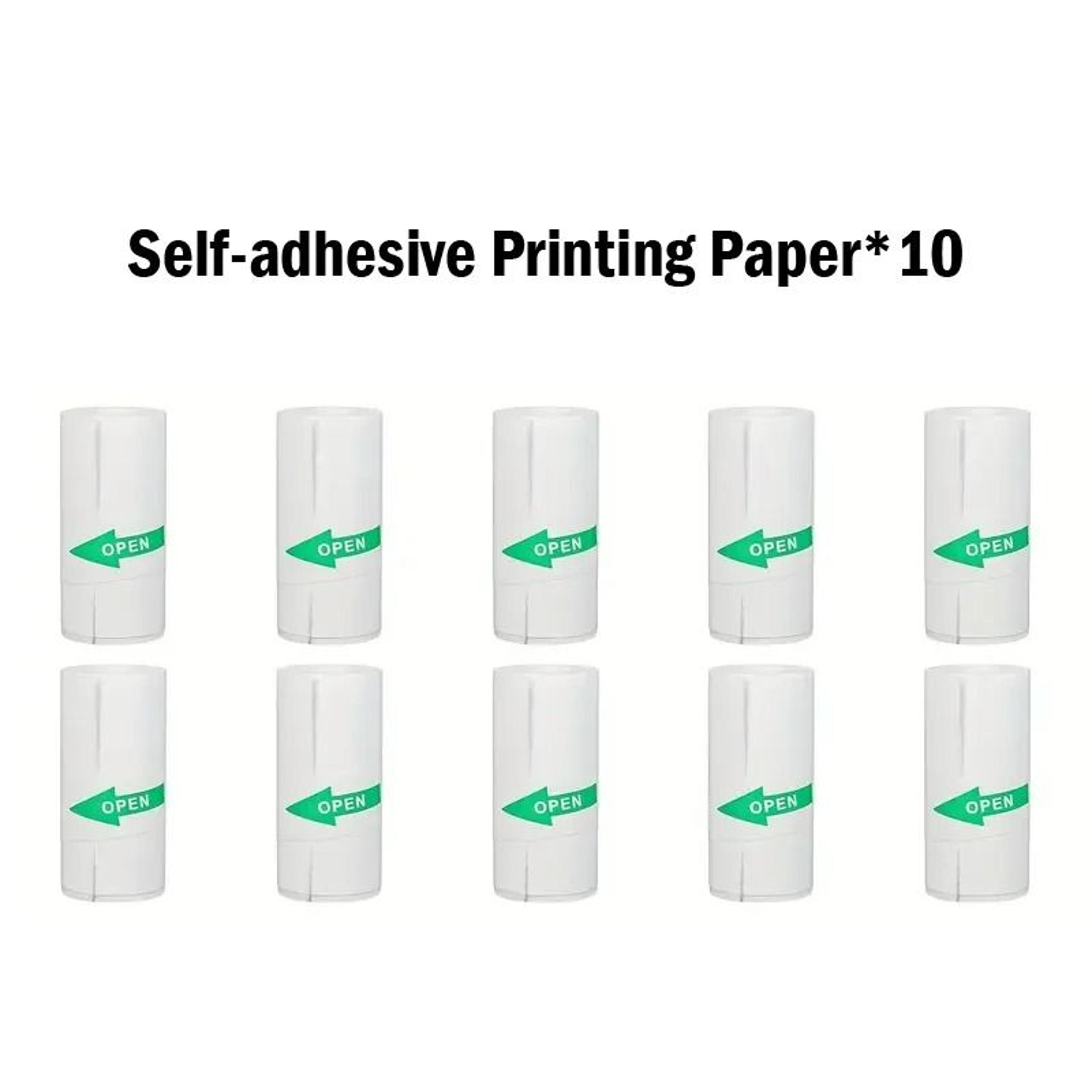 57mm White SelfAdhesive Mini Thermal Sticker Rolls 10Pack 6