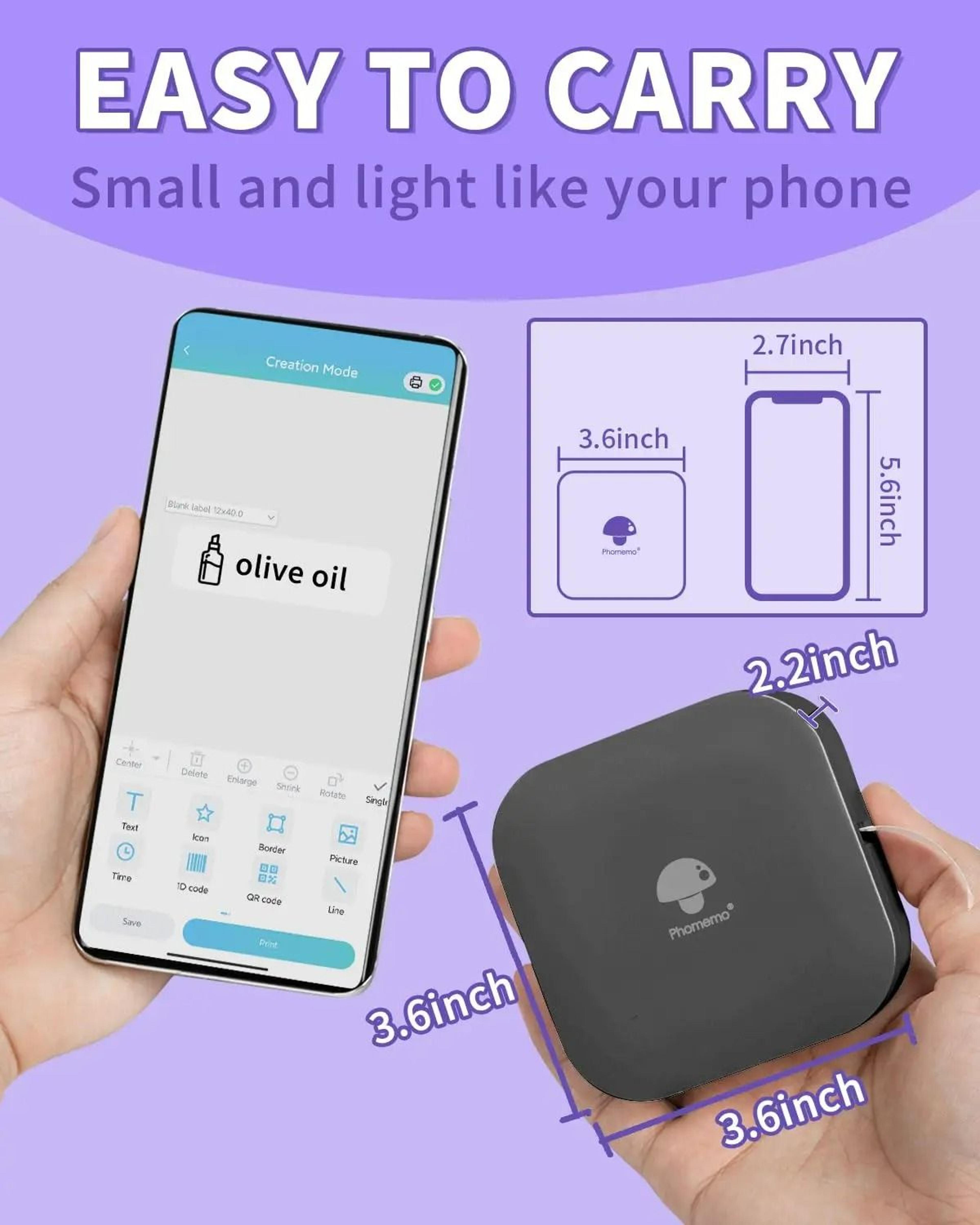 Wireless Compact Thermal Label Maker With SelfAdhesive Sticker Tape 5