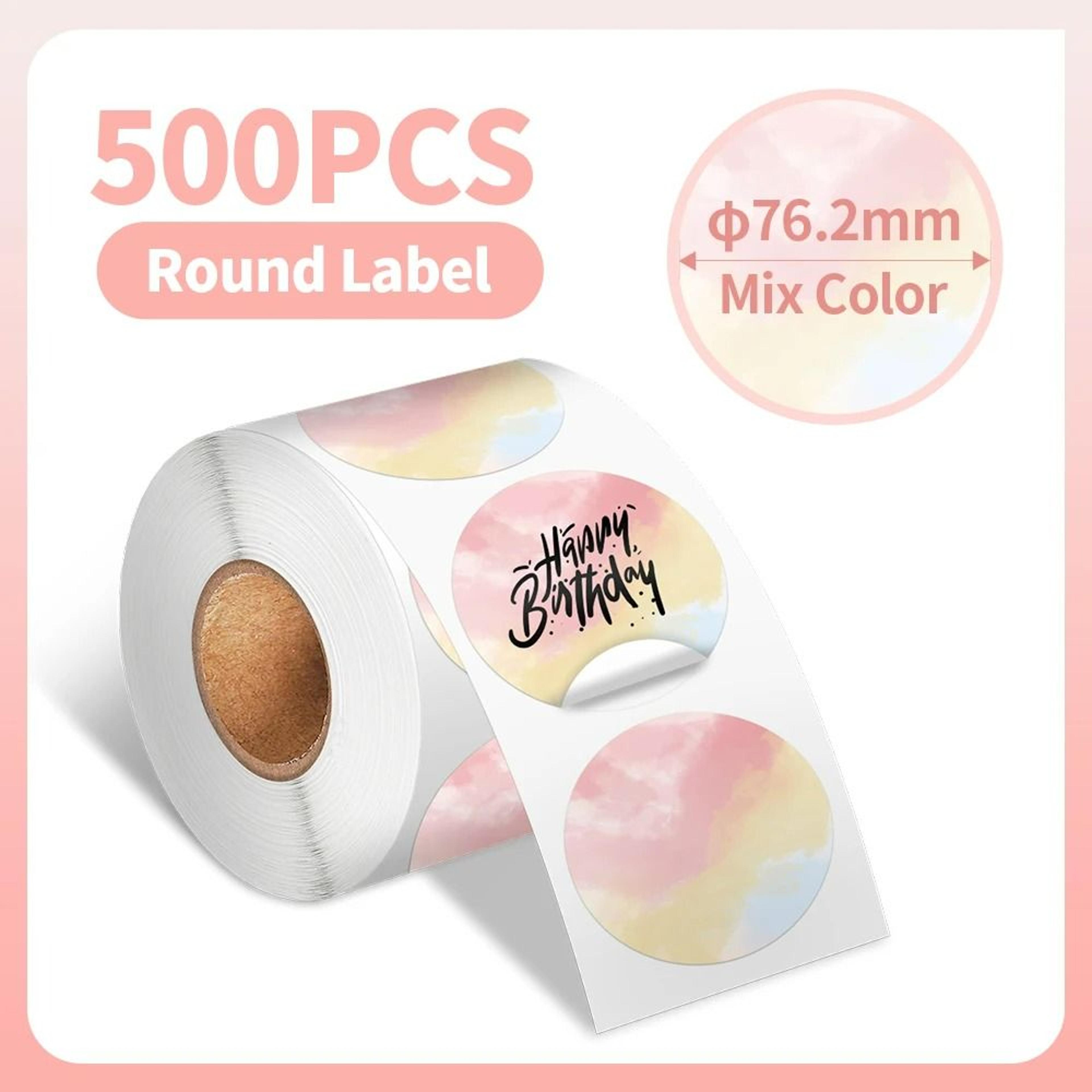 Waterproof Round Thermal Label Sticker Rolls For Desktop Label Printers 17