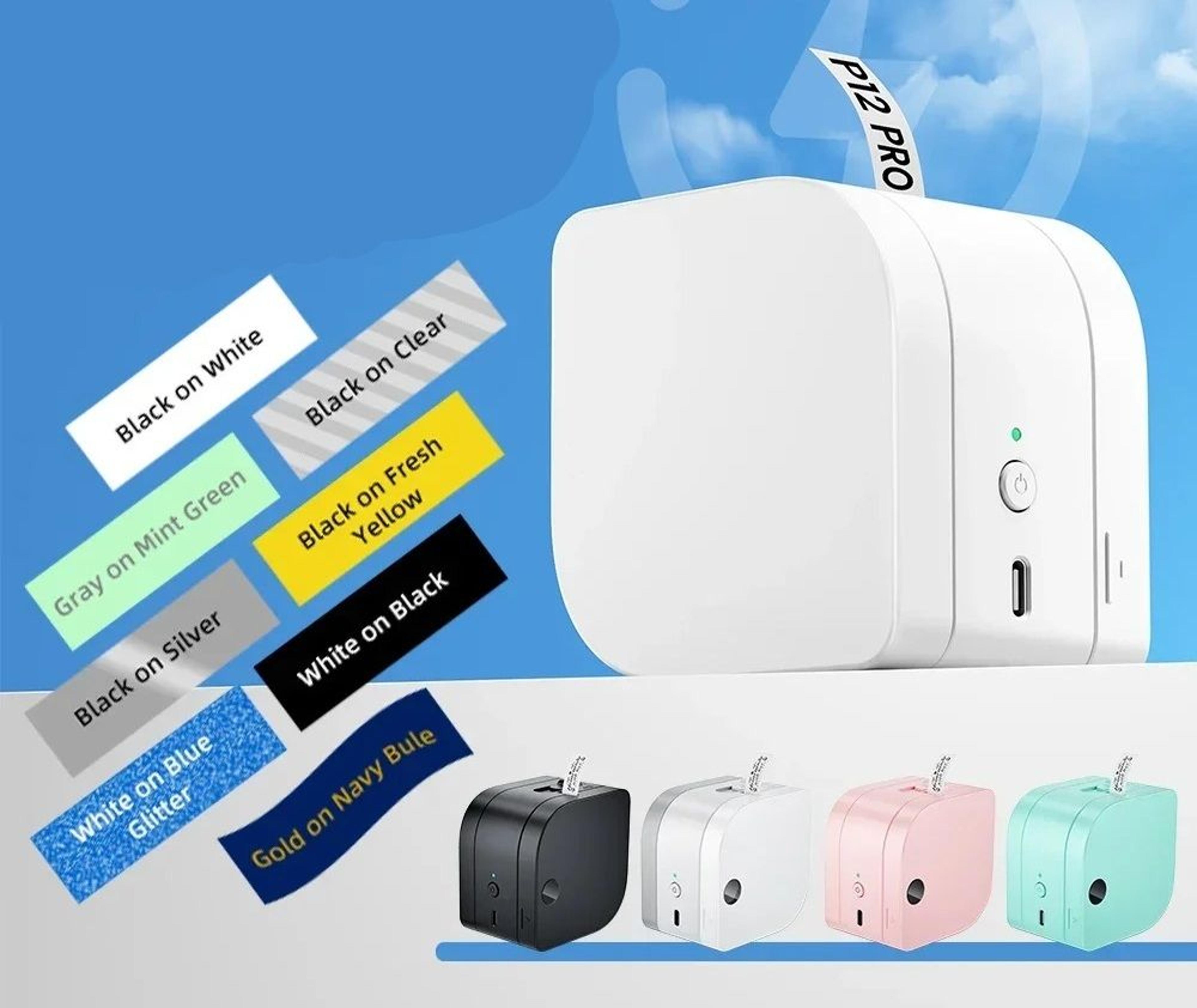 wireless portable bluetooth label maker for home & office (12mm)